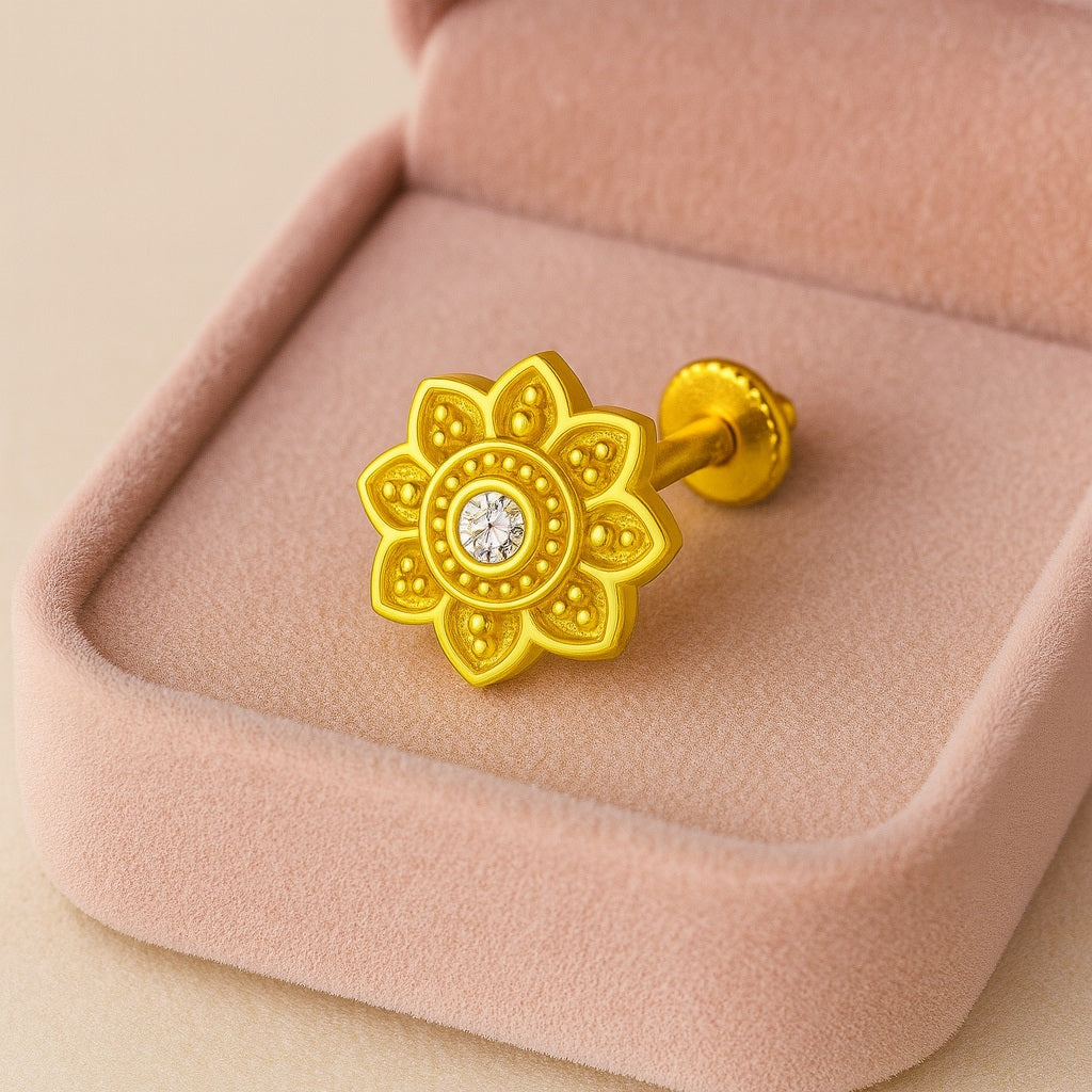 mooneye silver nose pin