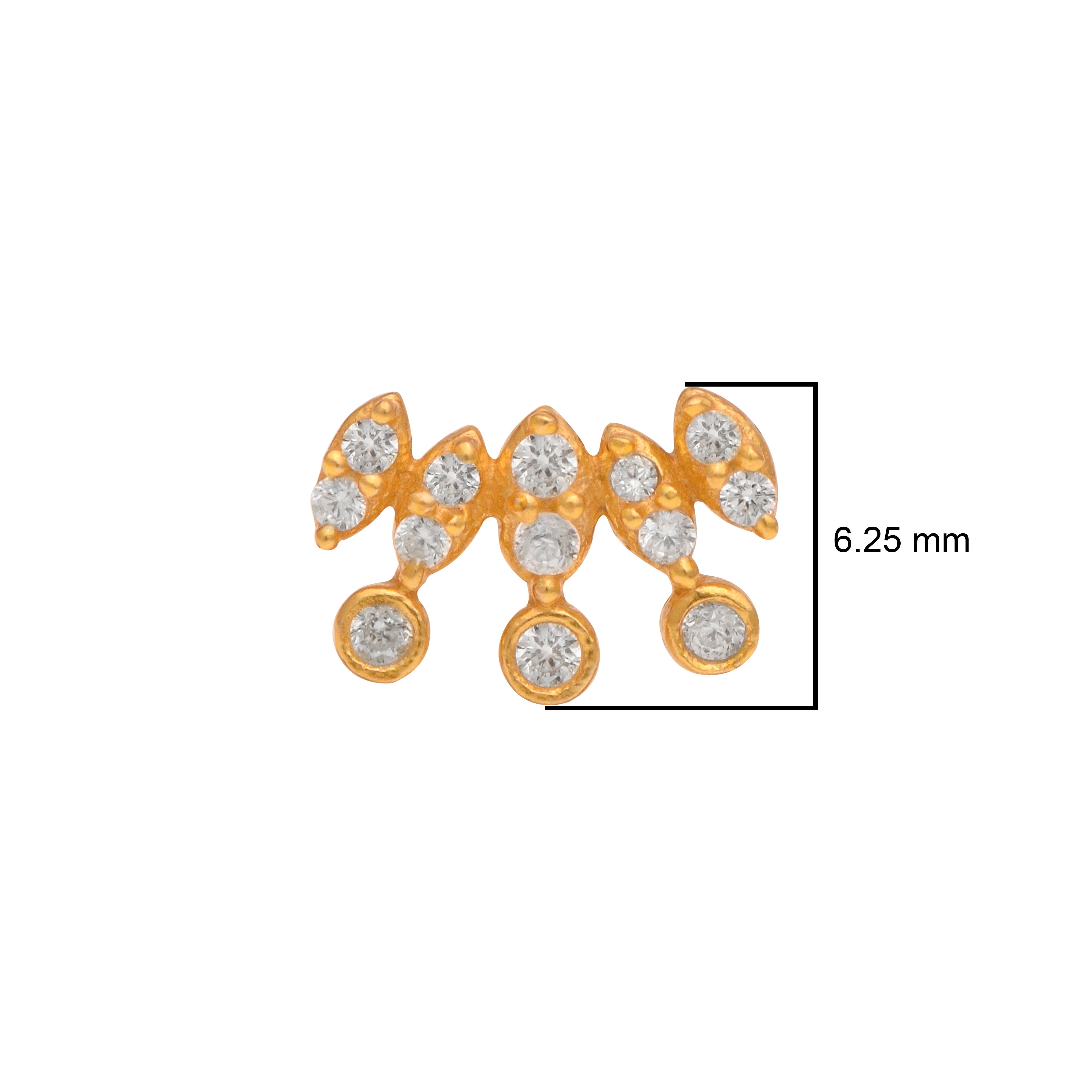 mooneye silver nose pin