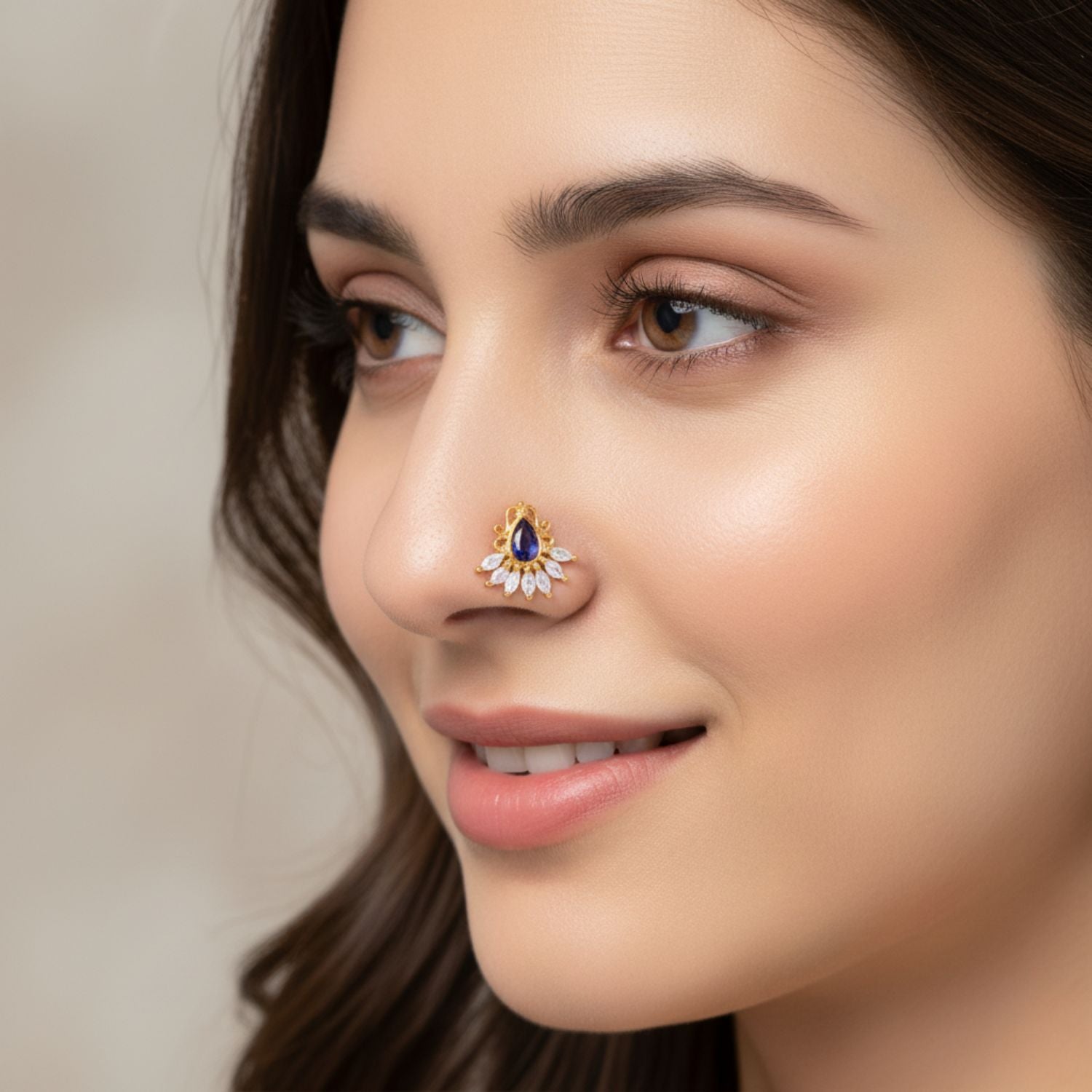 mooneye silver nose pin