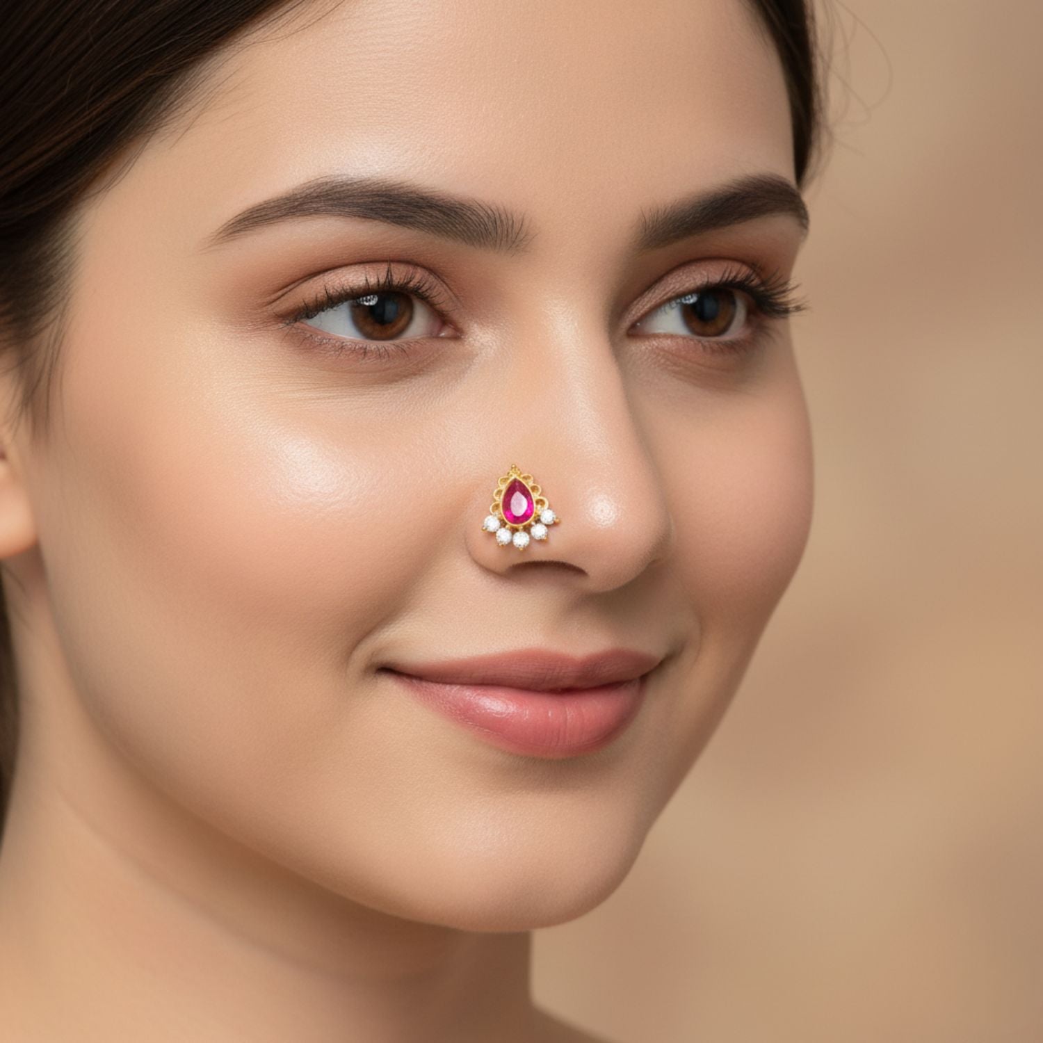 mooneye silver nose pin