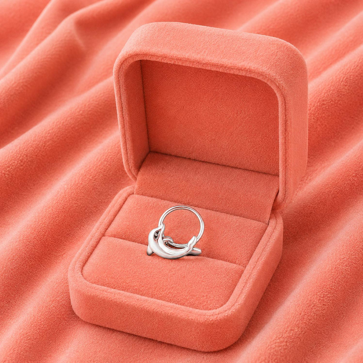Ocean-Inspired Dolphin Nose Pin - Sterling Silver