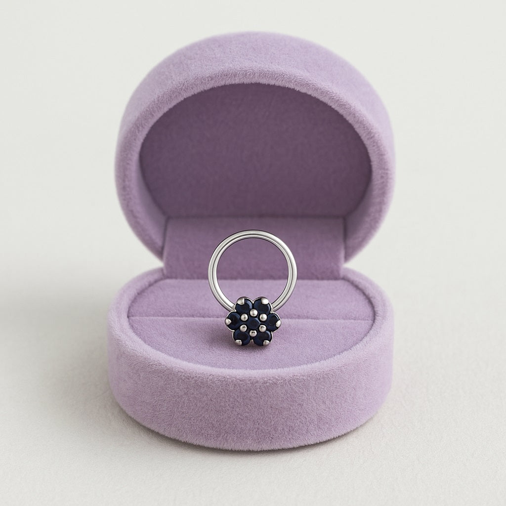 mooneye silver nose pin