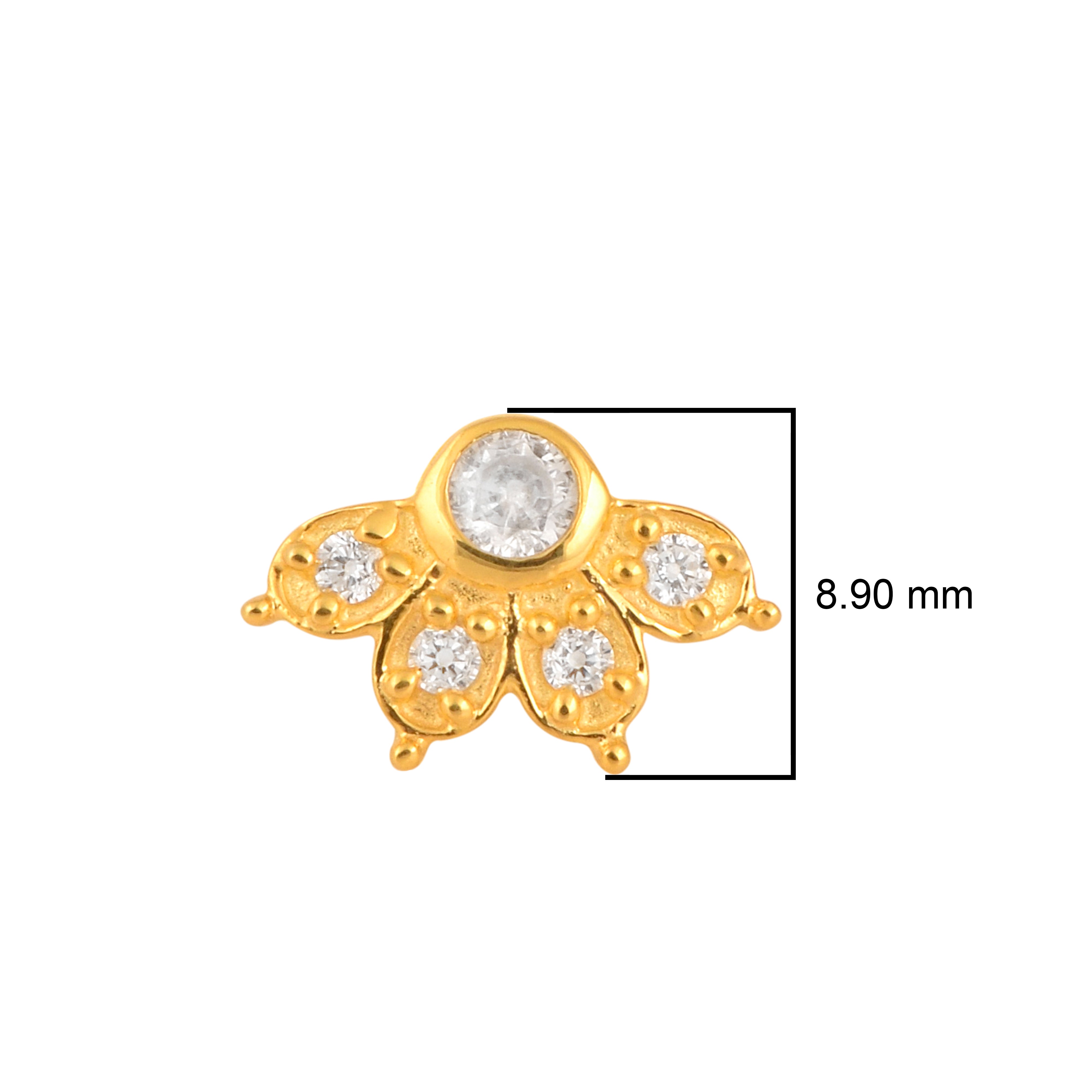 mooneye silver nose pin