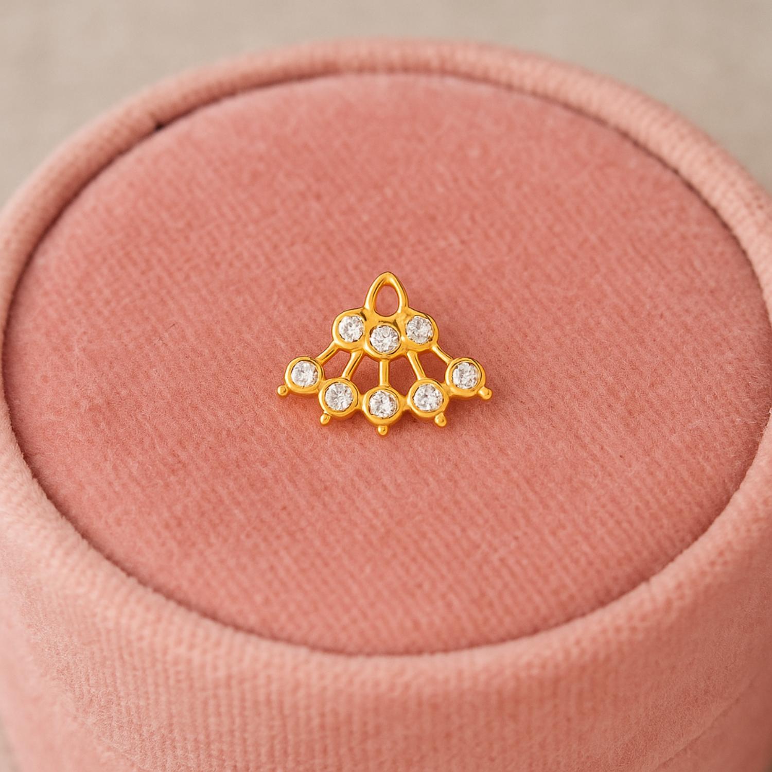 mooneye silver nose pin