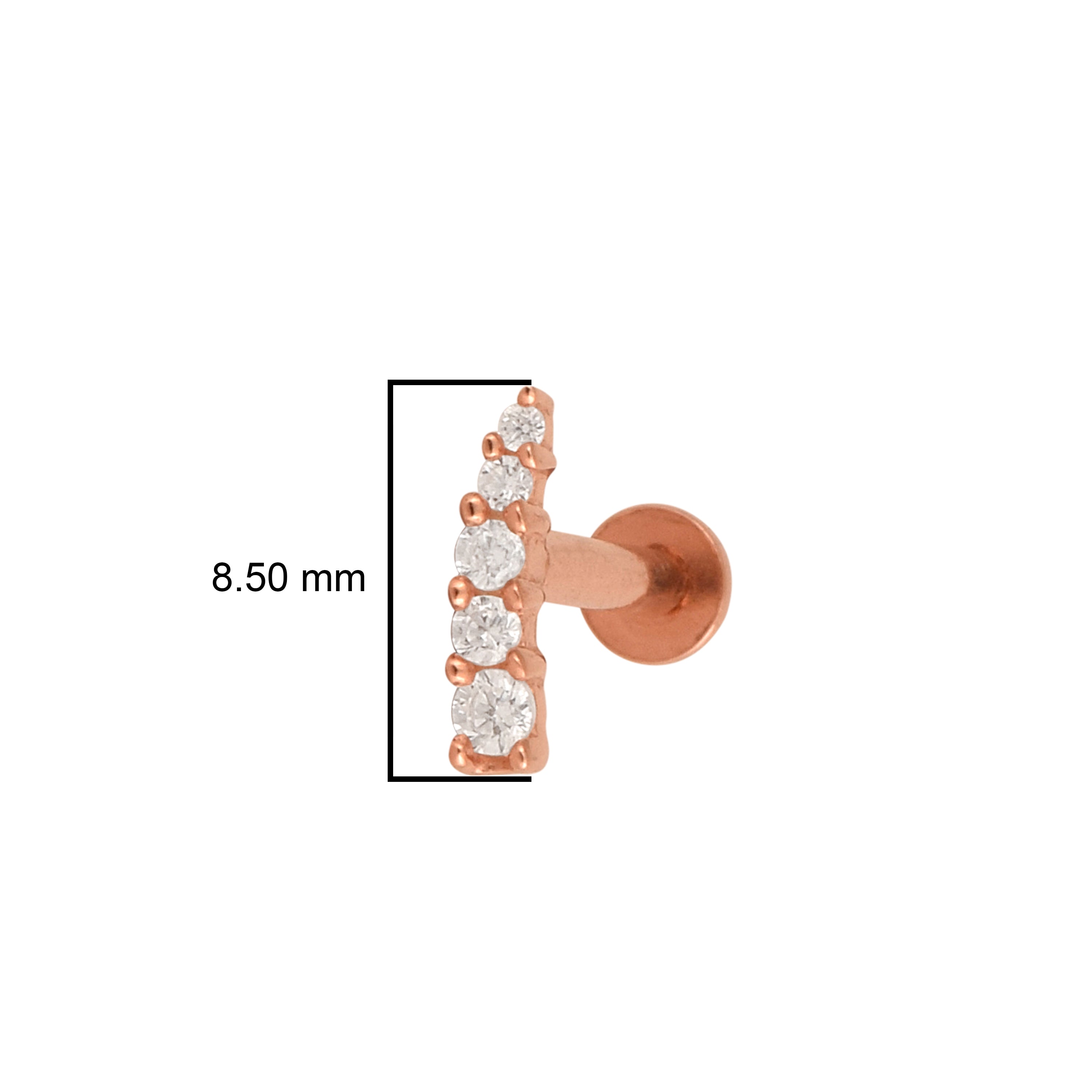 mooneye silver nose pin