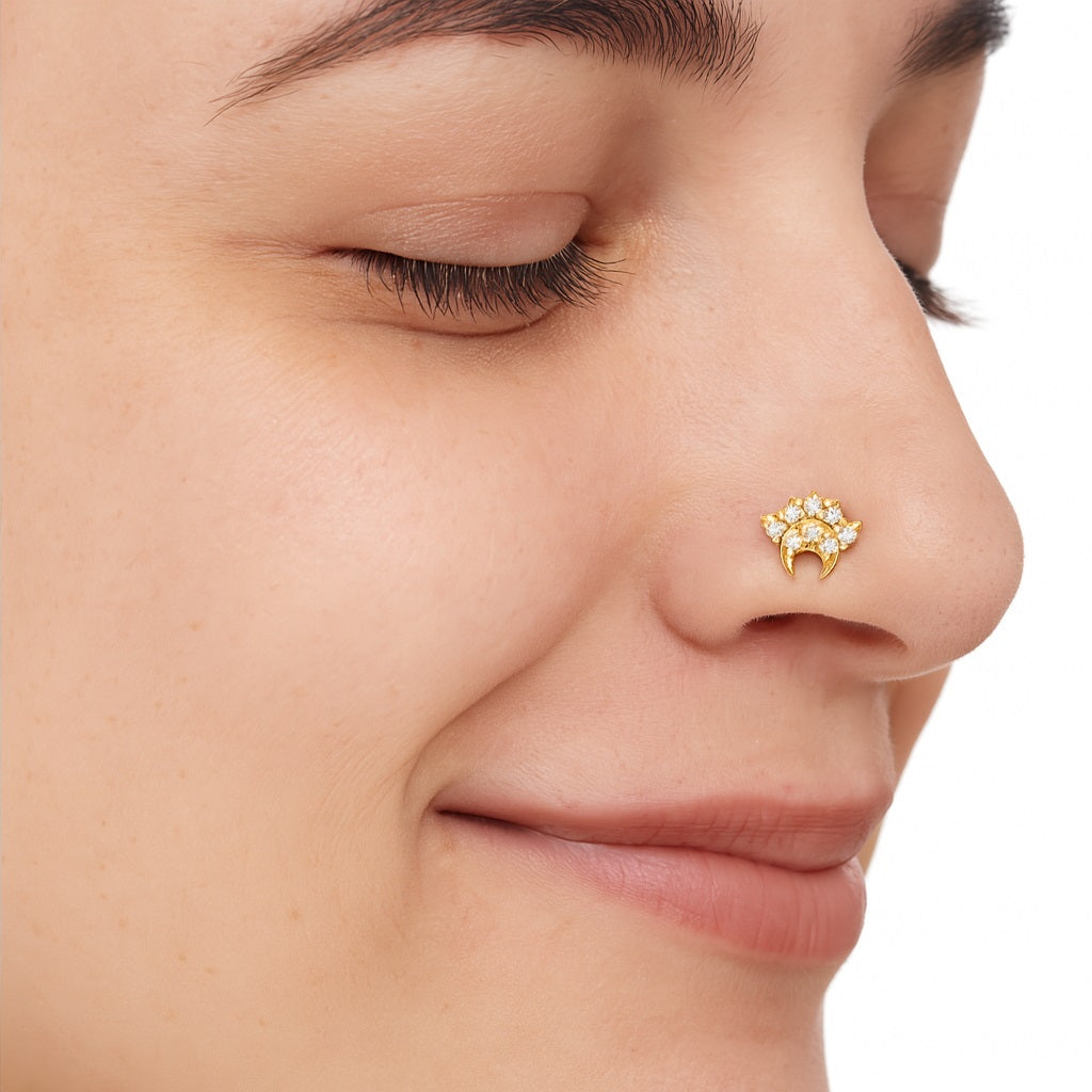 mooneye silver nose pin