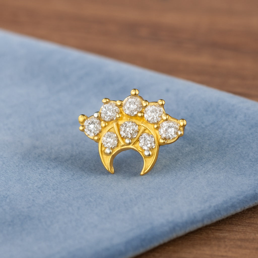 mooneye silver nose pin