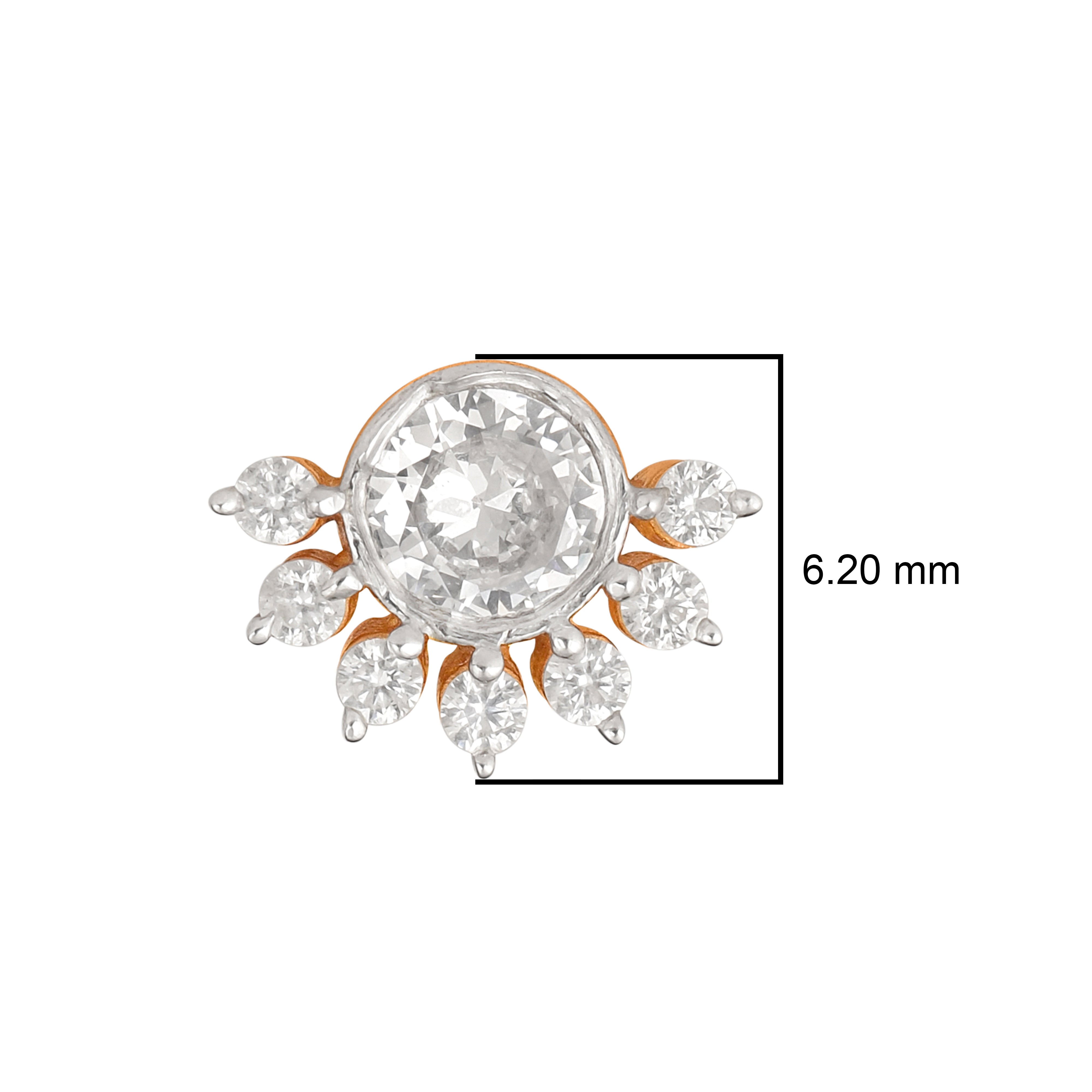 mooneye silver nose pin