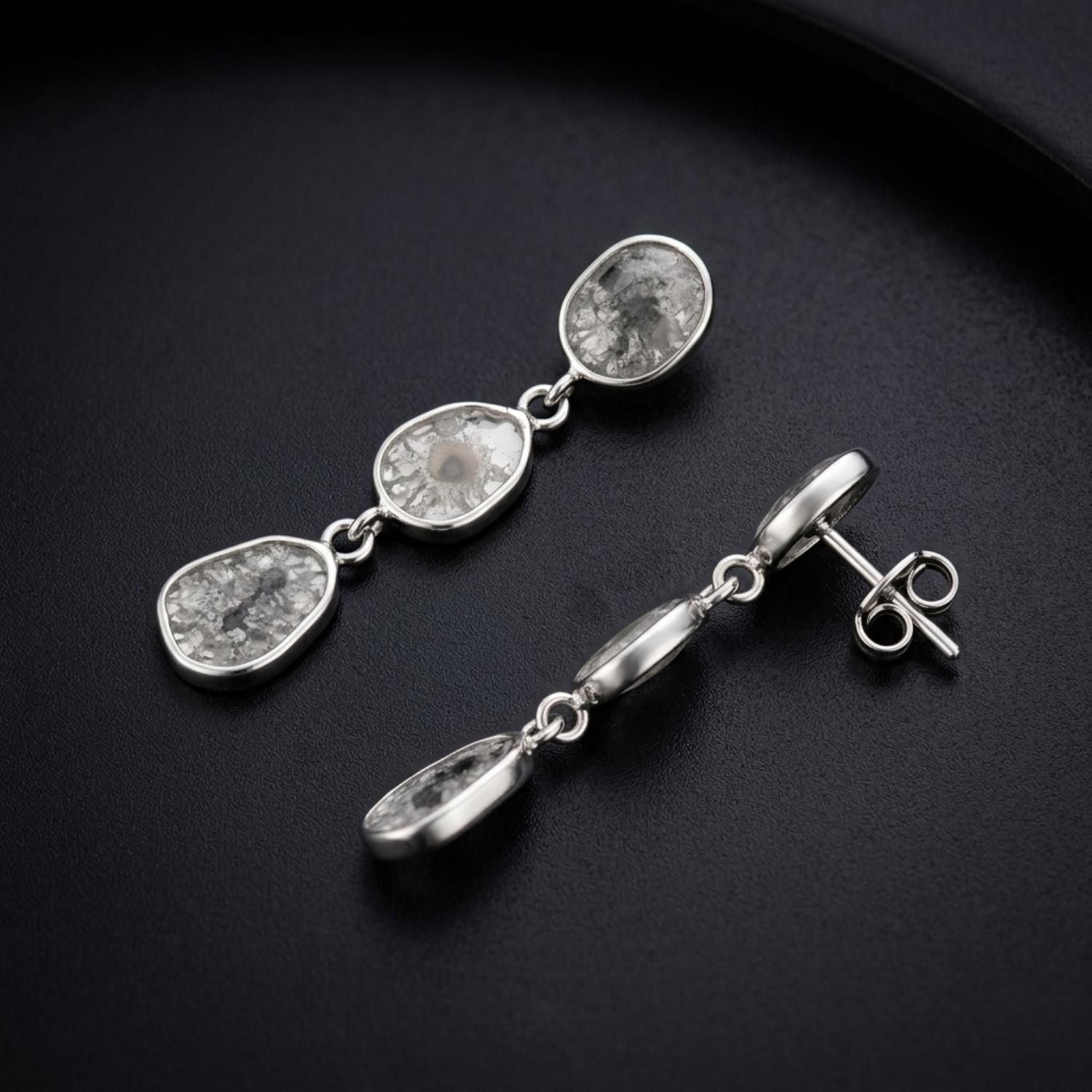 2.00 Ct Unshaped Polki Diamond Drop Earrings - 925 Sterling Silver