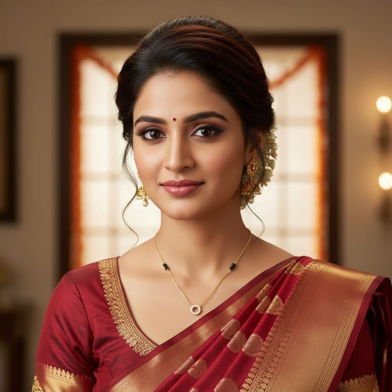 Circle Mangalsutra – Sterling Silver Gold-Plated