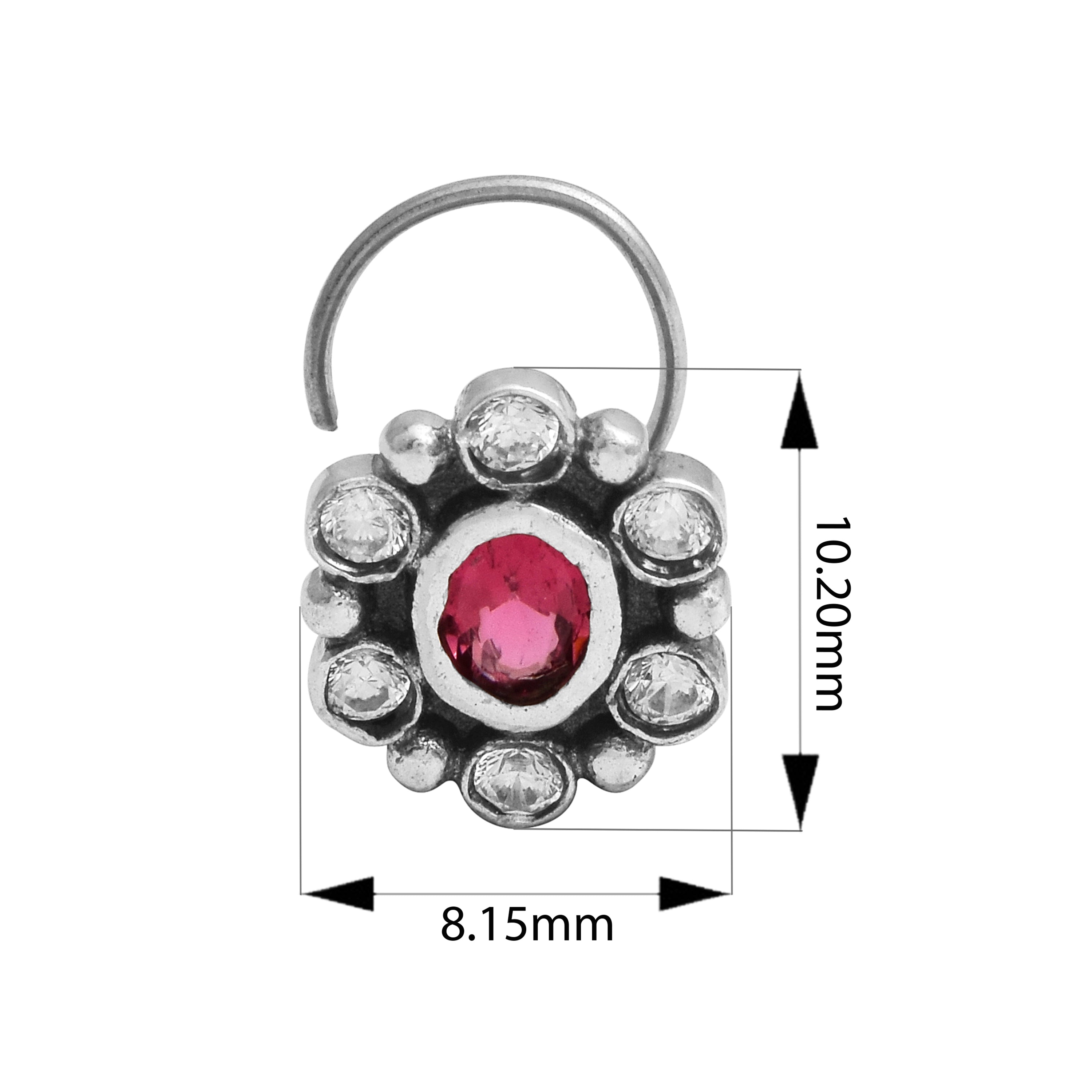 mooneye silver nose pin