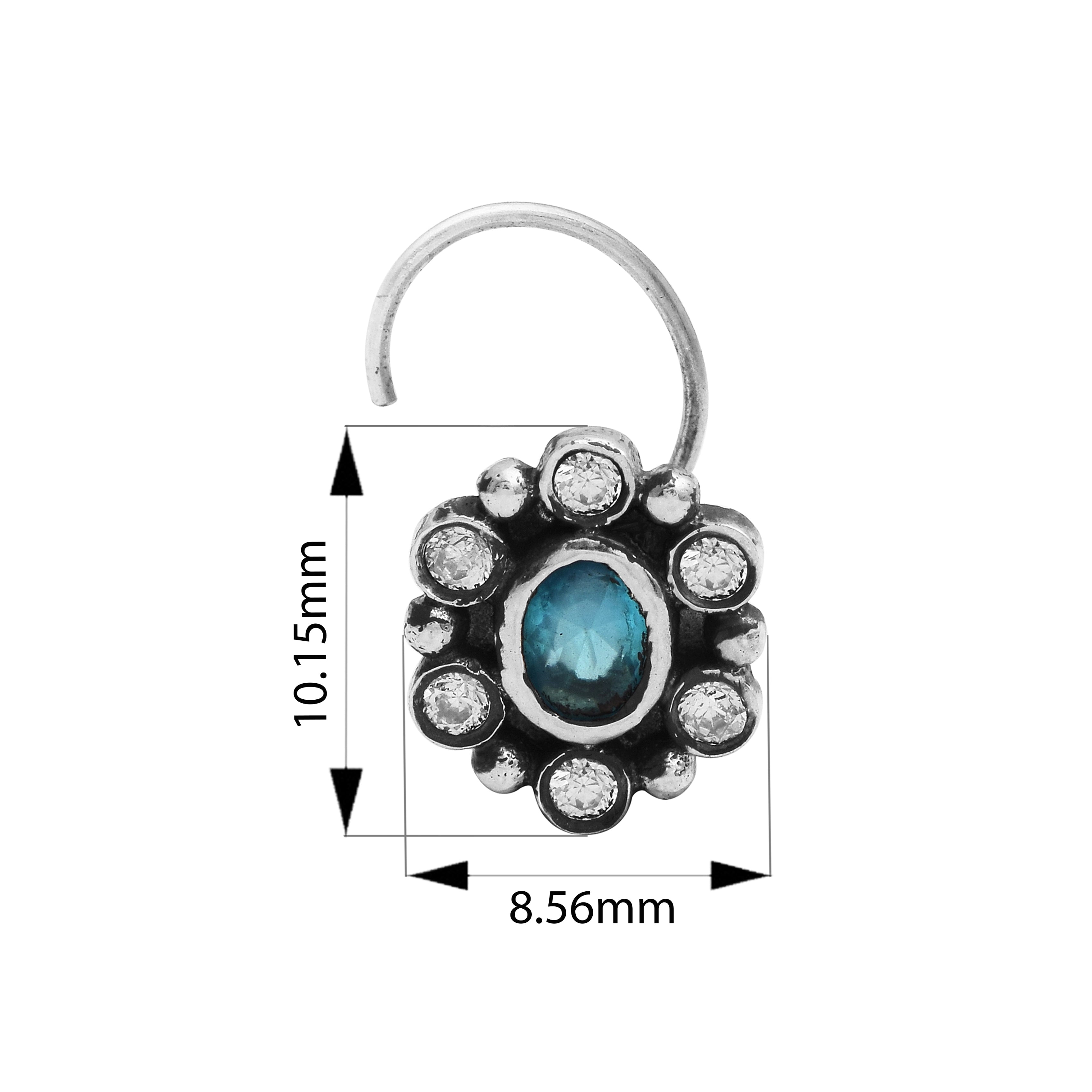 mooneye silver nose pin