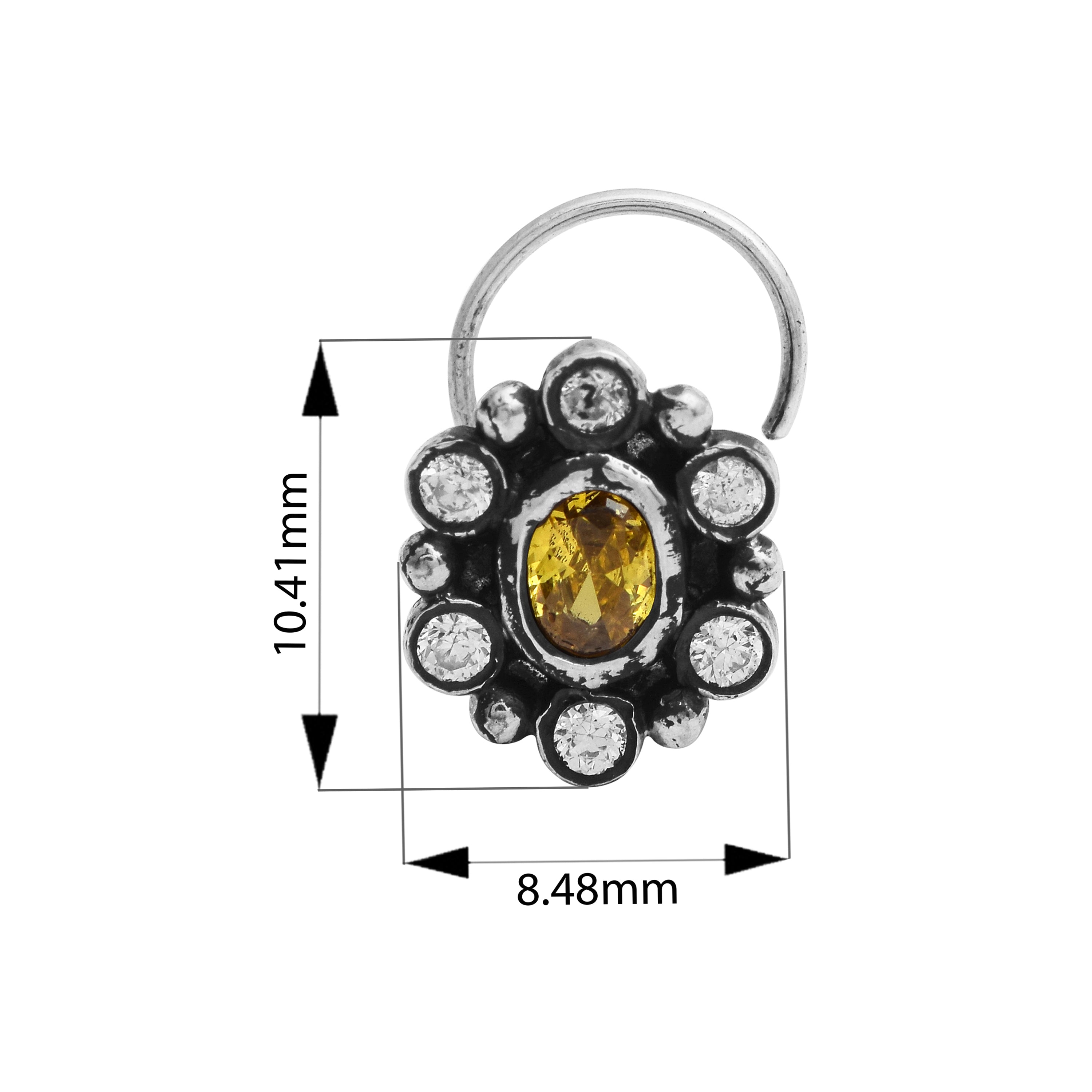 mooneye silver nose pin