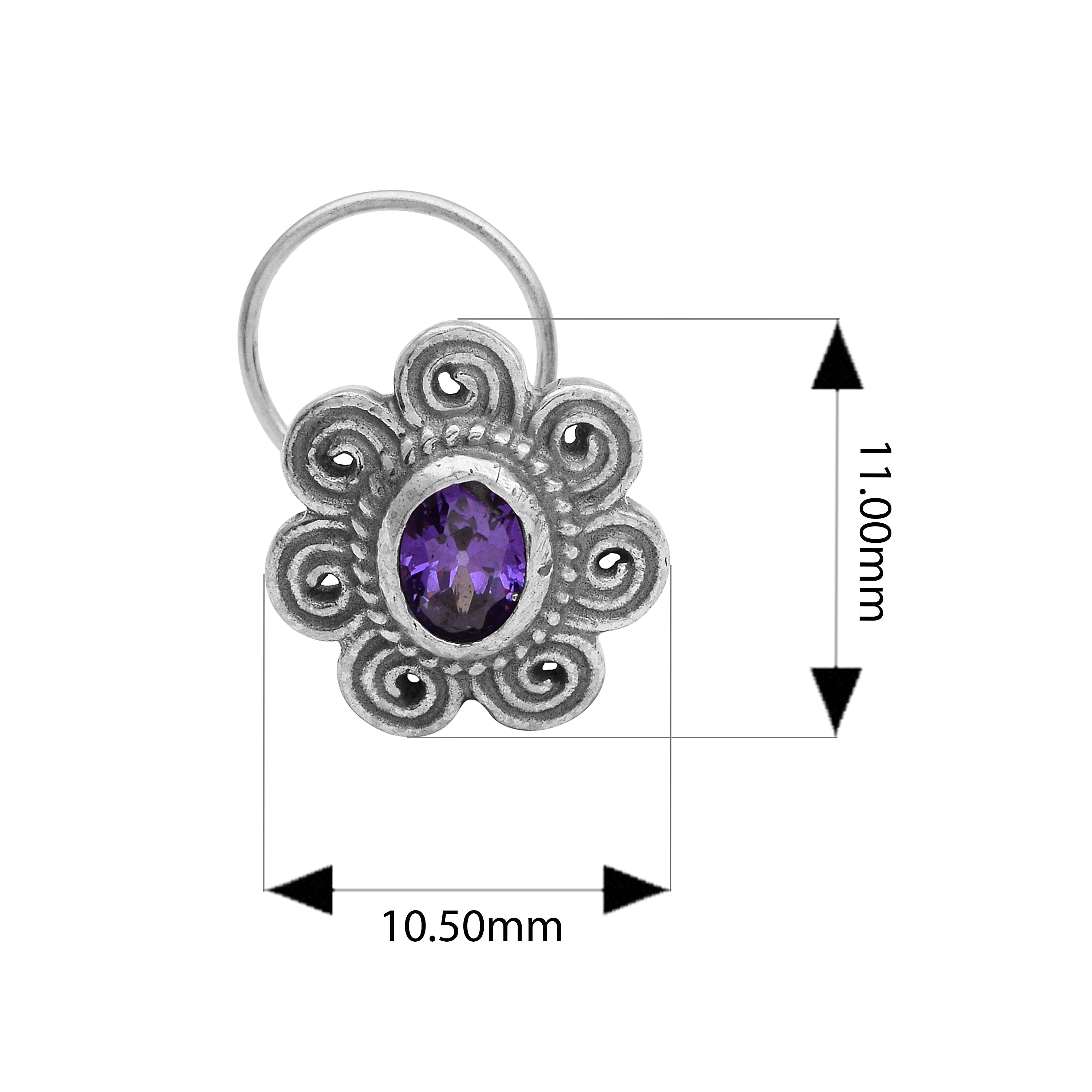 mooneye silver nose pin