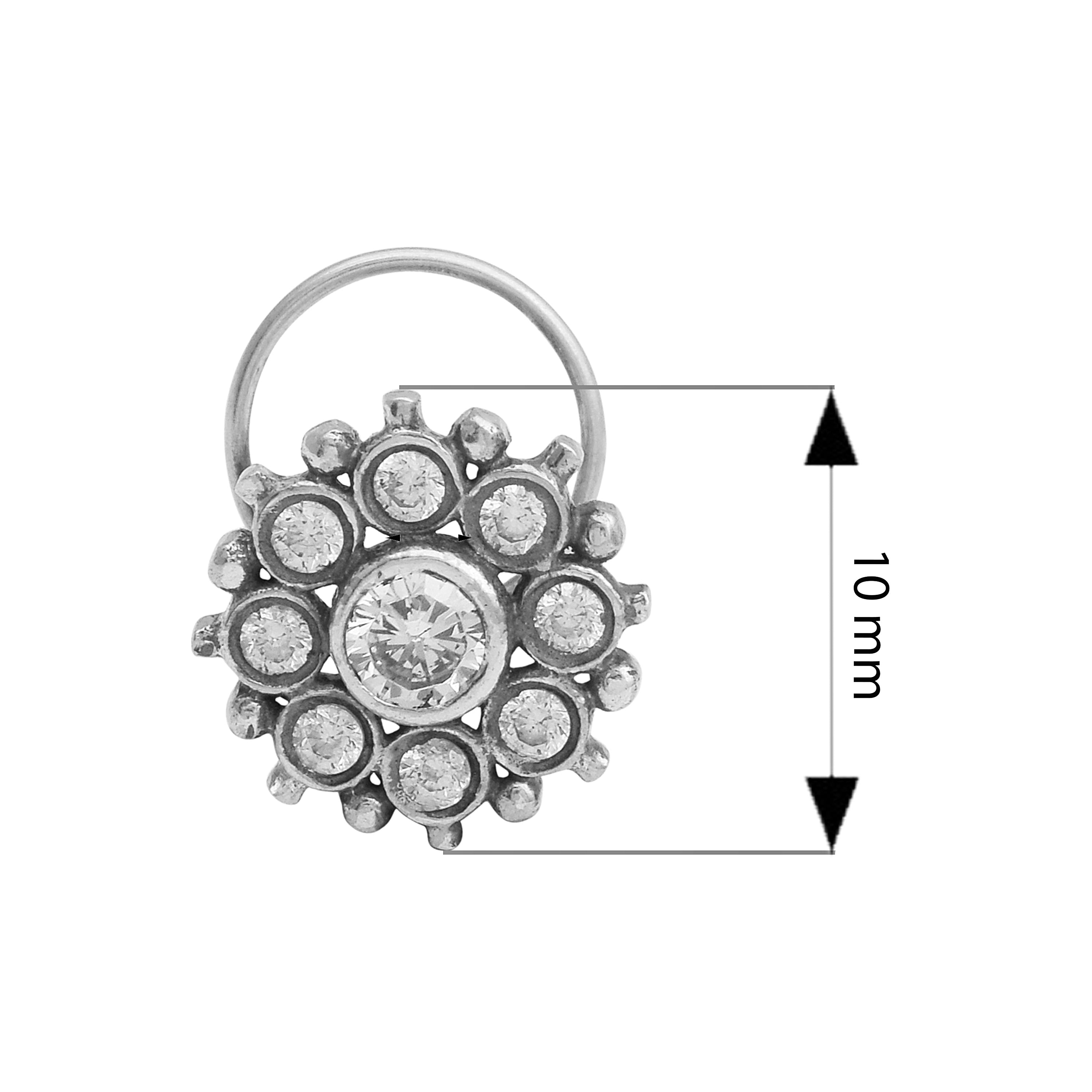 mooneye silver nose pin