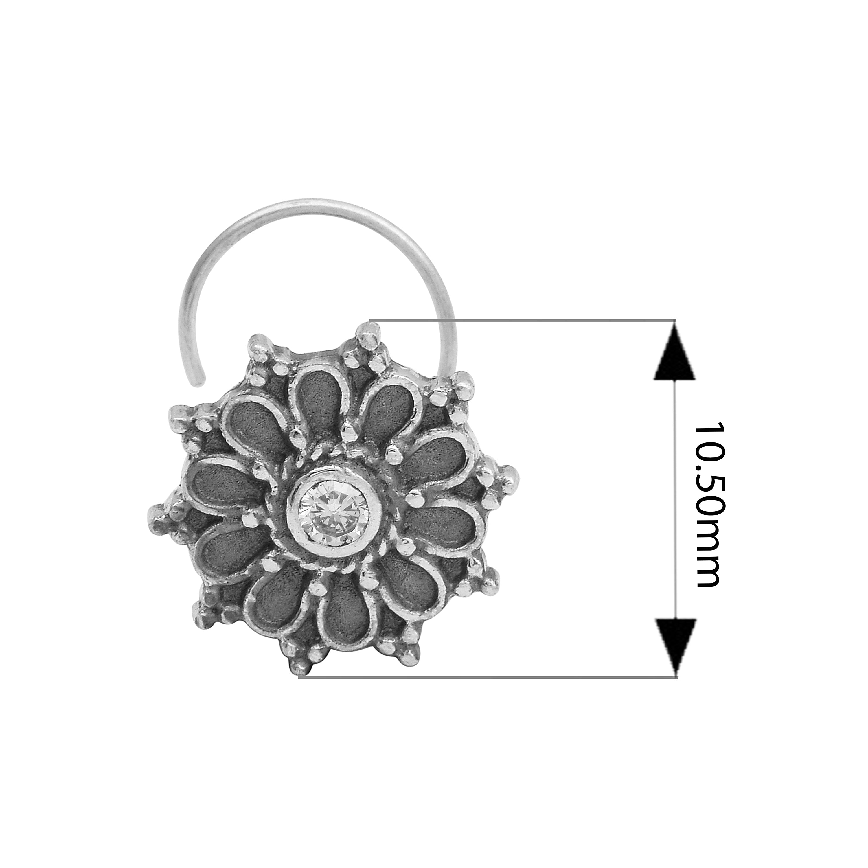 mooneye silver nose pin