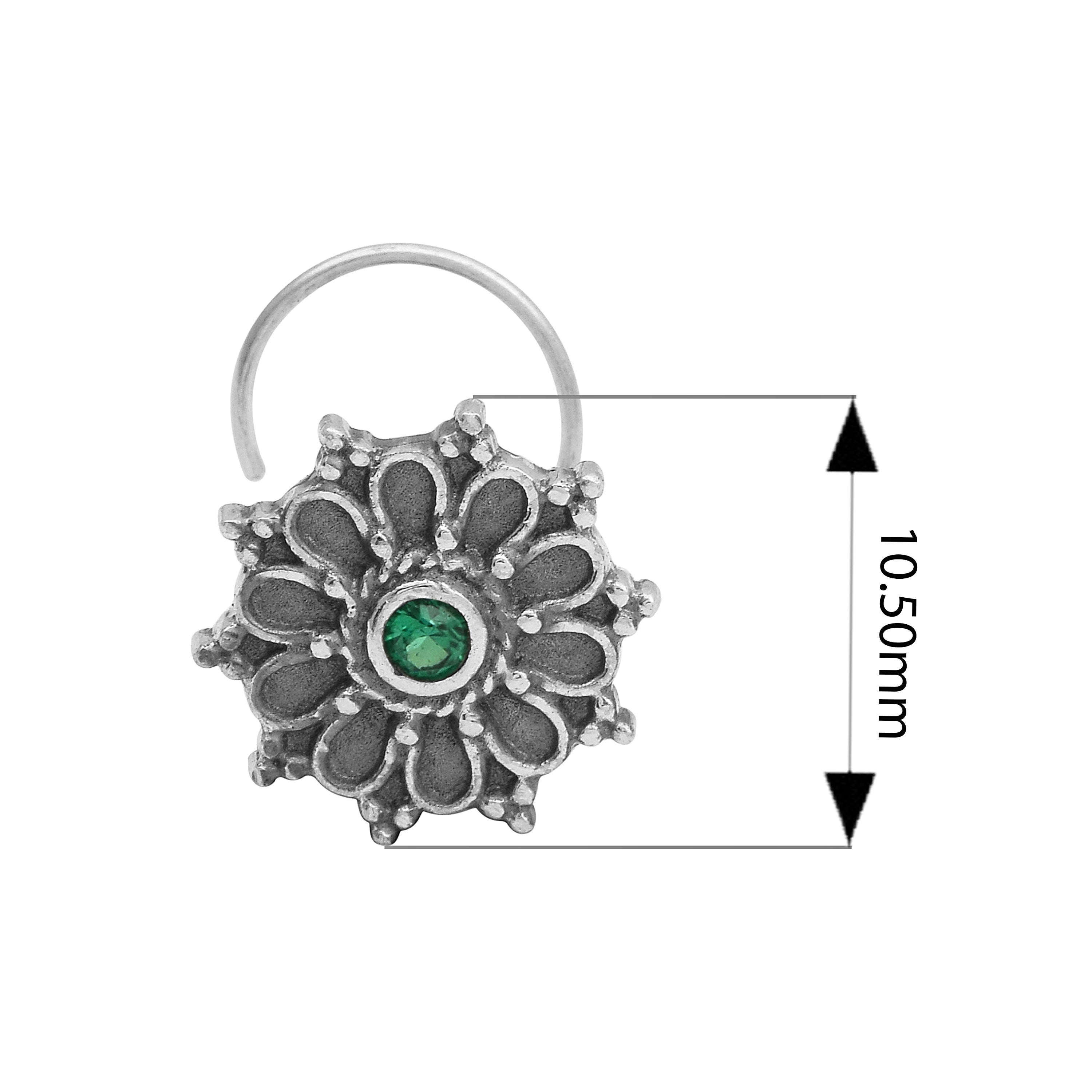 mooneye silver nose pin