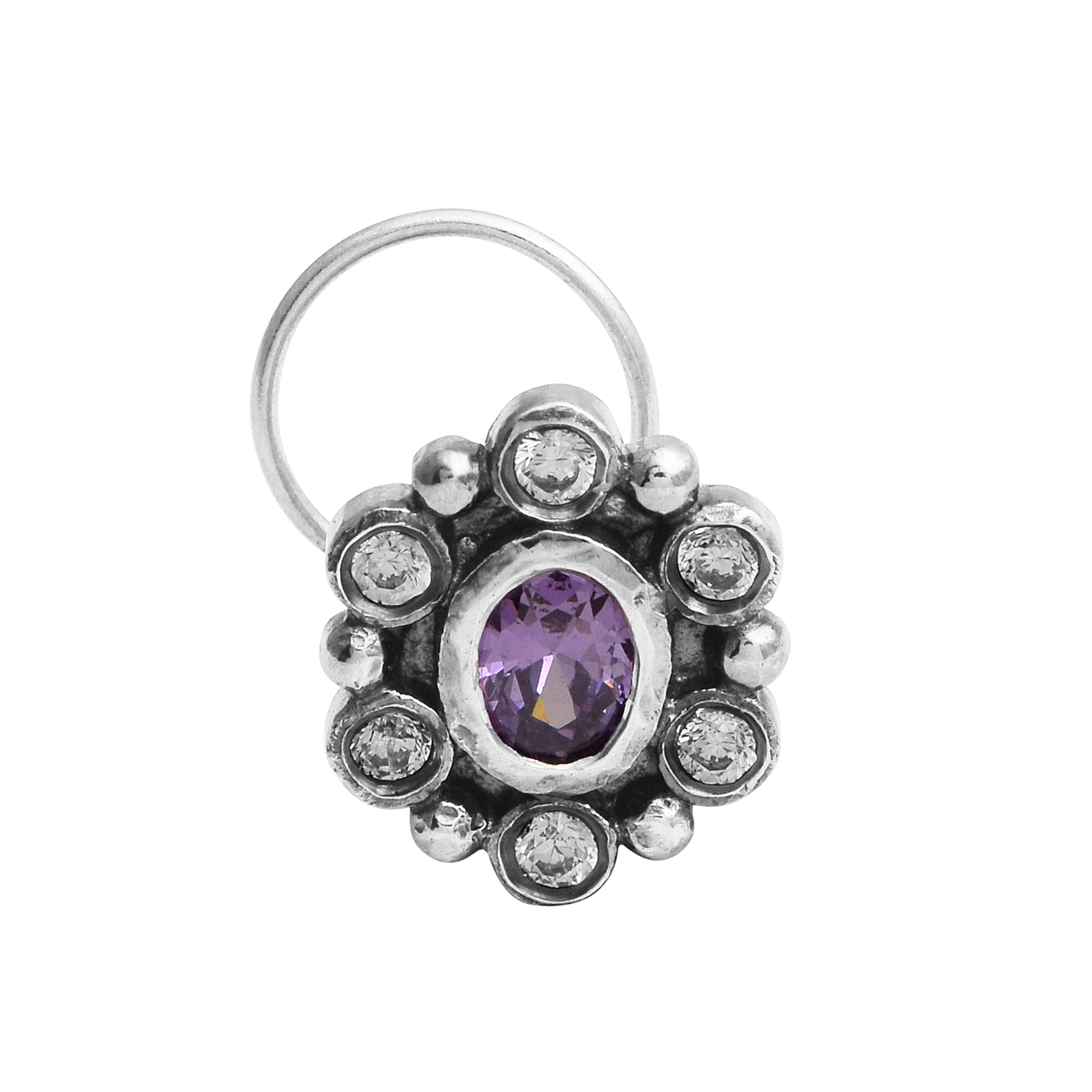 mooneye silver nose pin