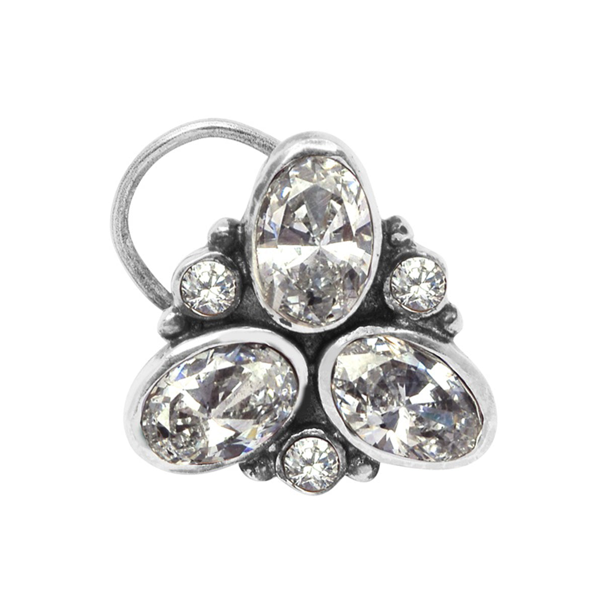 mooneye silver nose pin