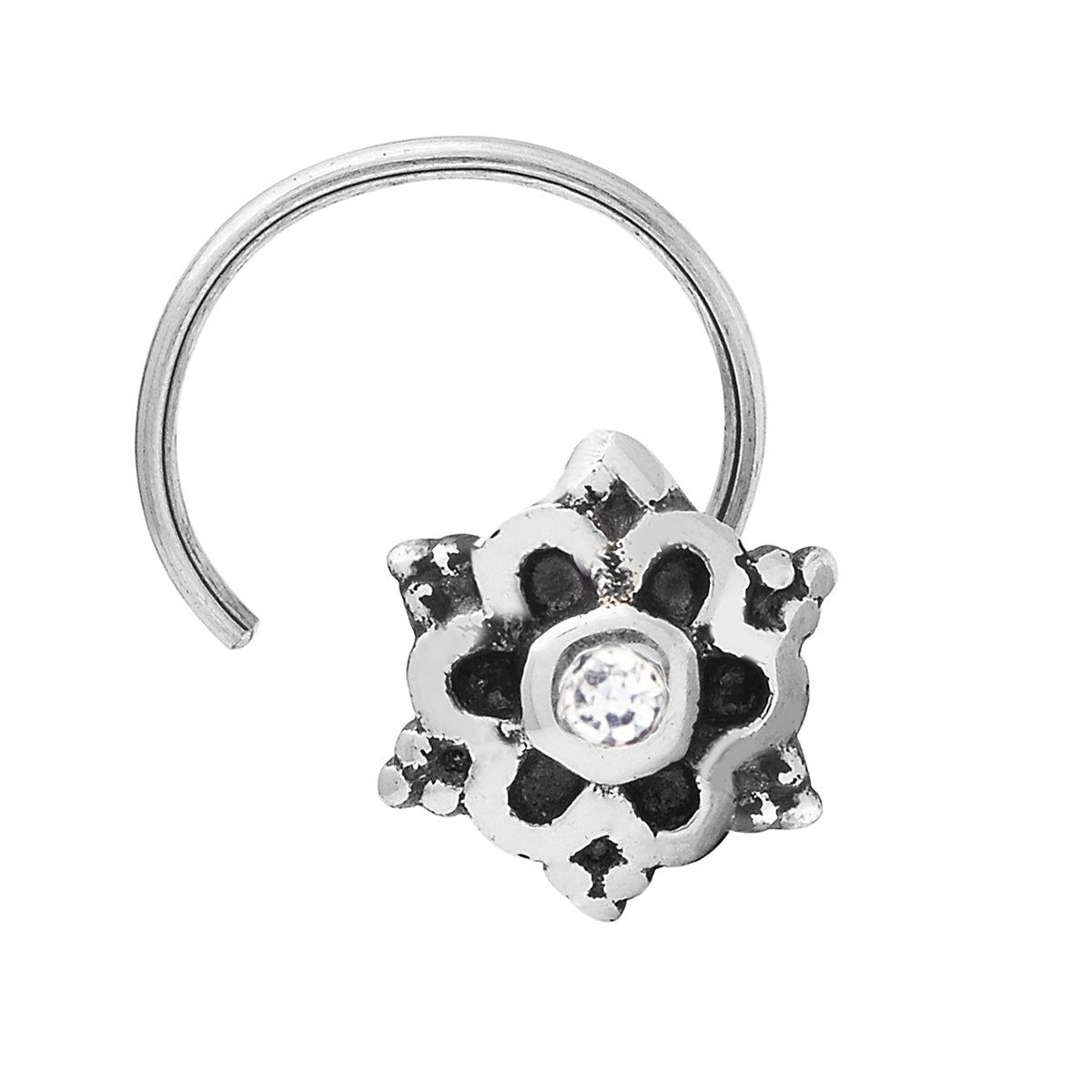 mooneye silver nose pin
