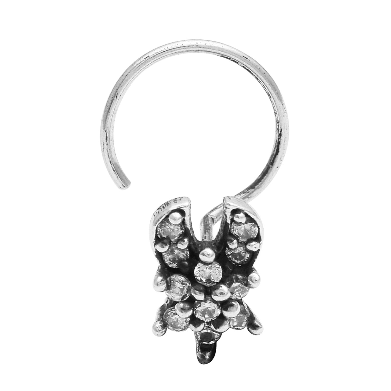 mooneye silver nose pin