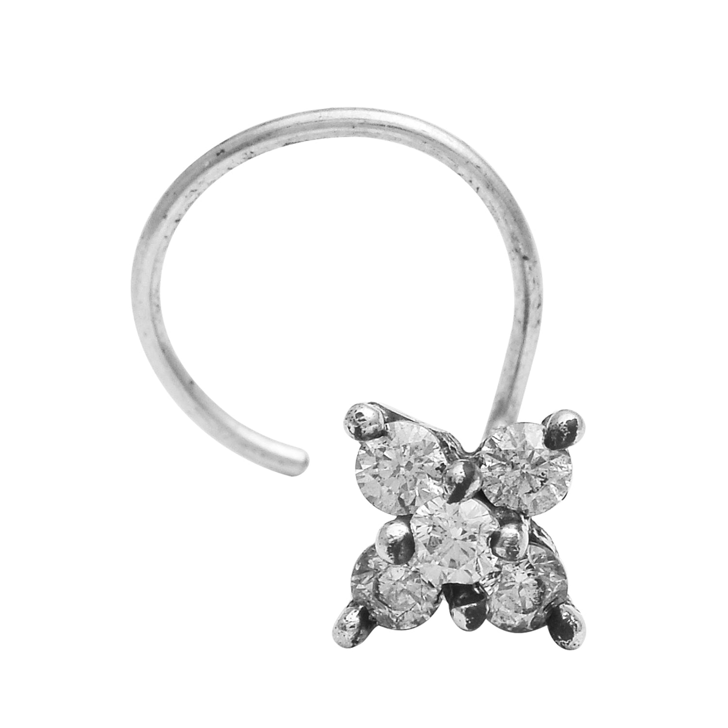 mooneye silver nose pin
