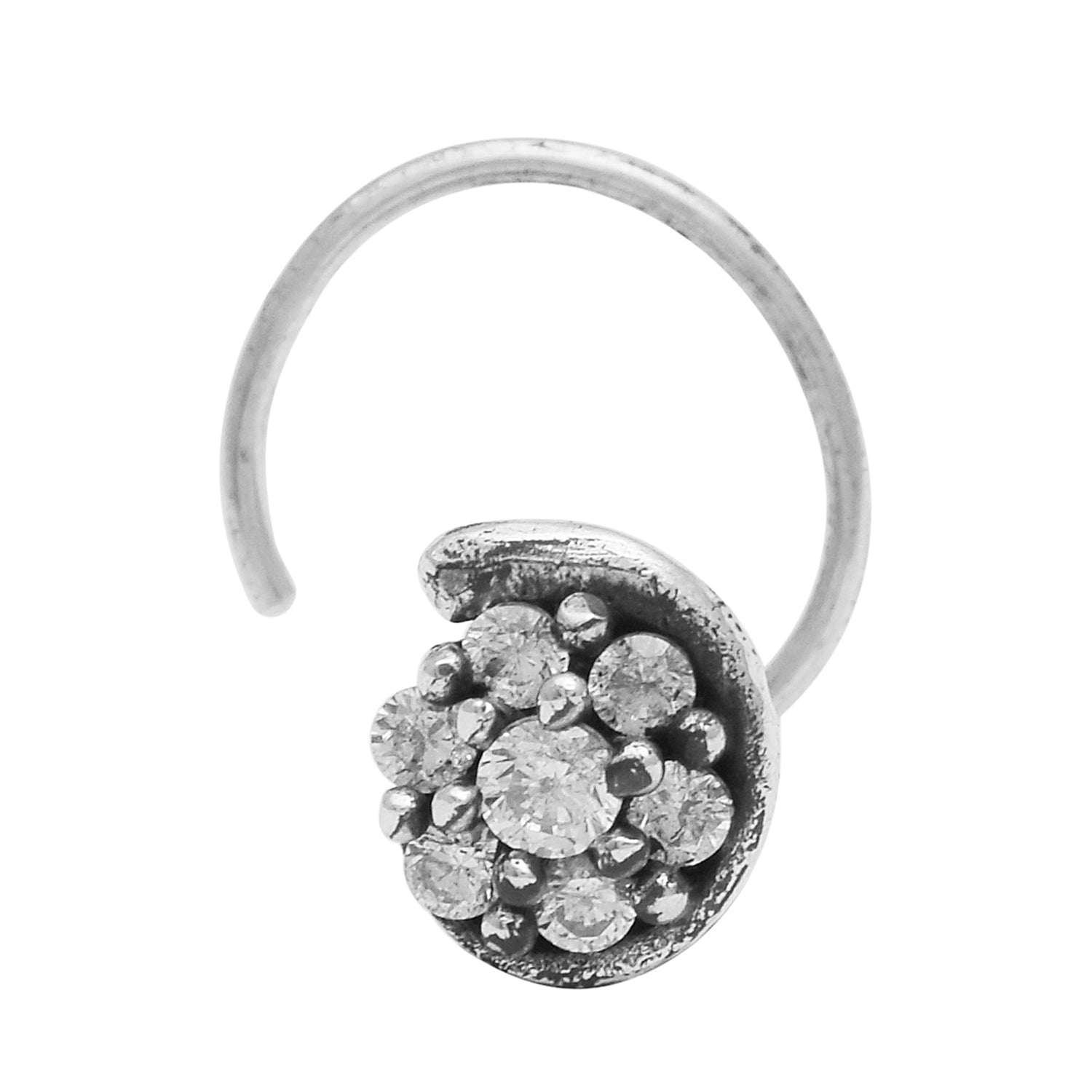mooneye silver nose pin
