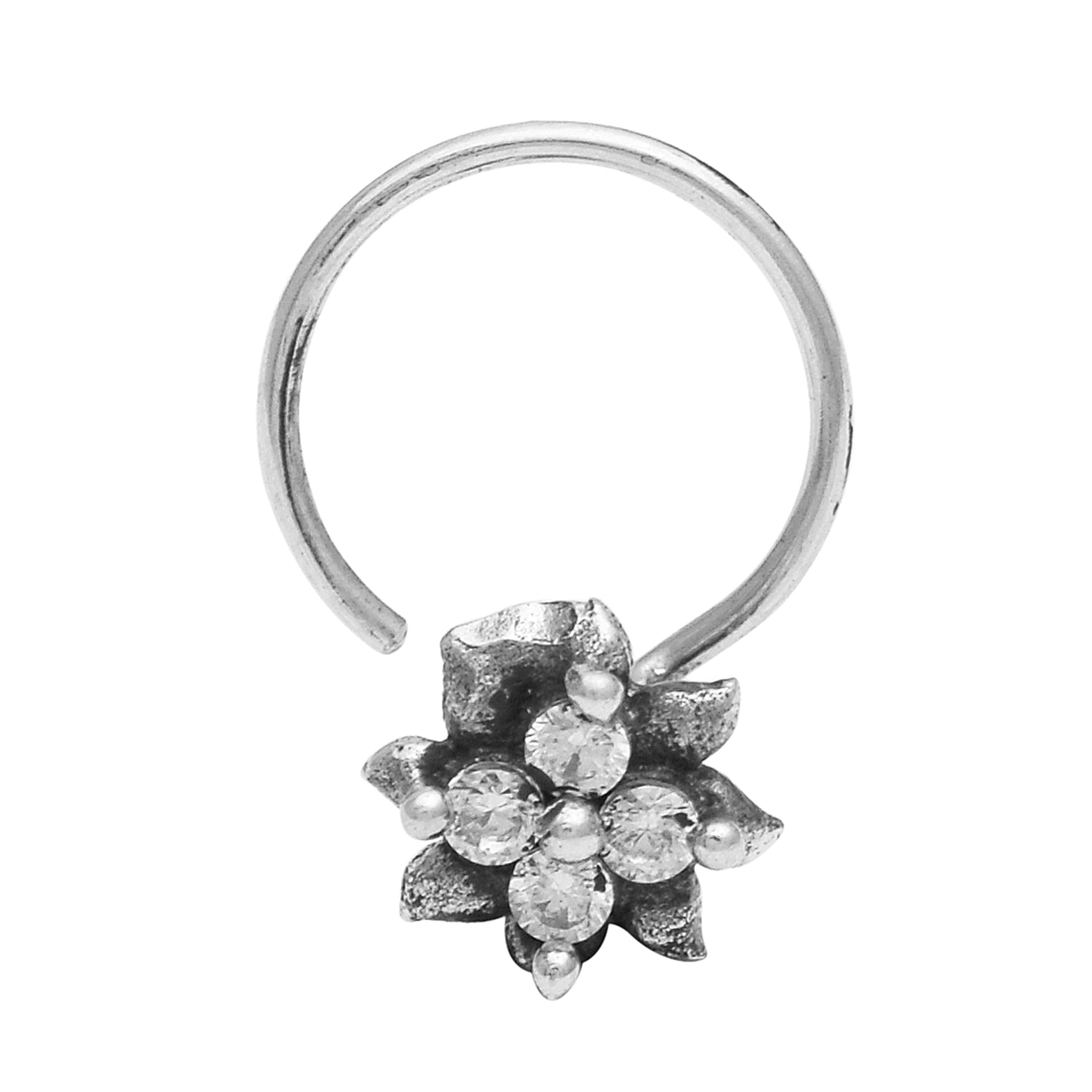 mooneye silver nose pin