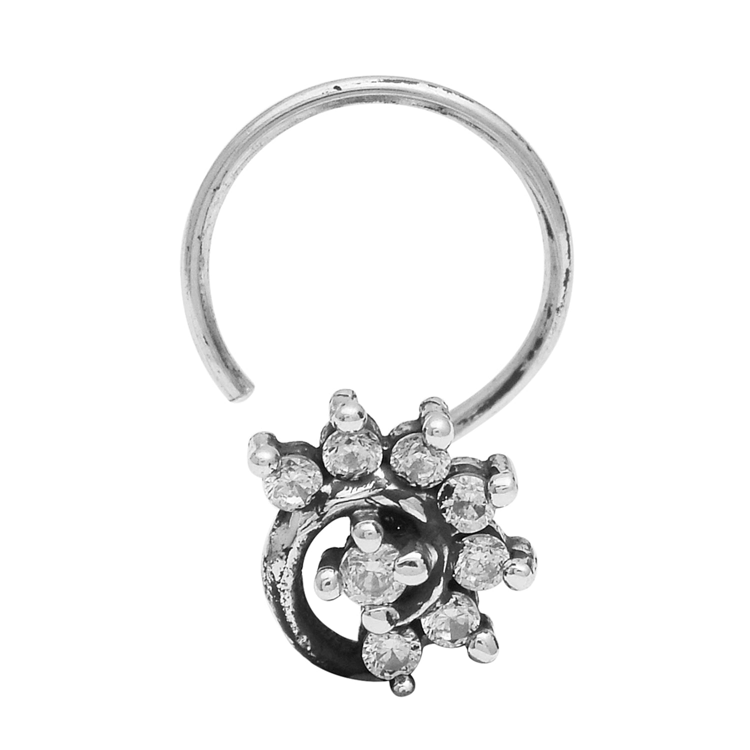mooneye silver nose pin