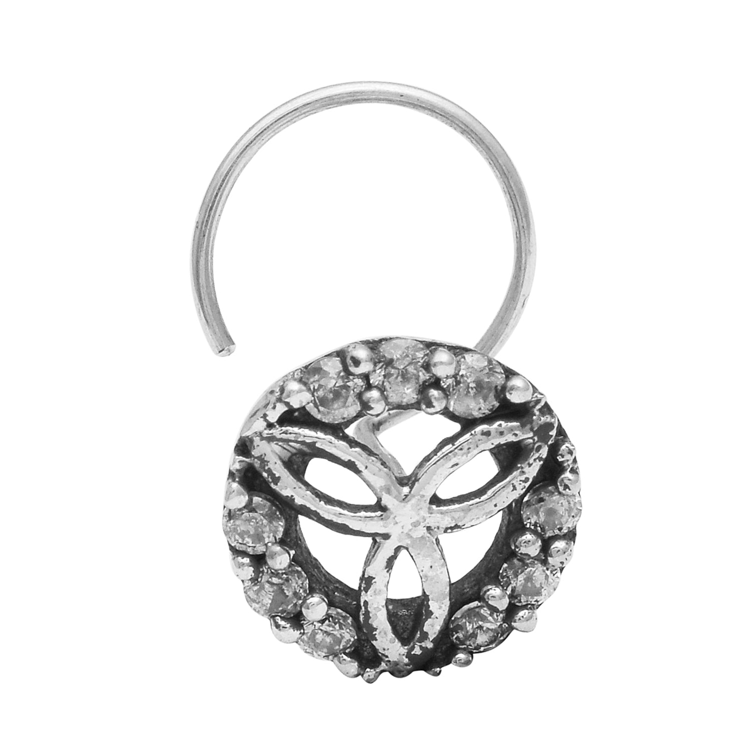 mooneye silver nose pin