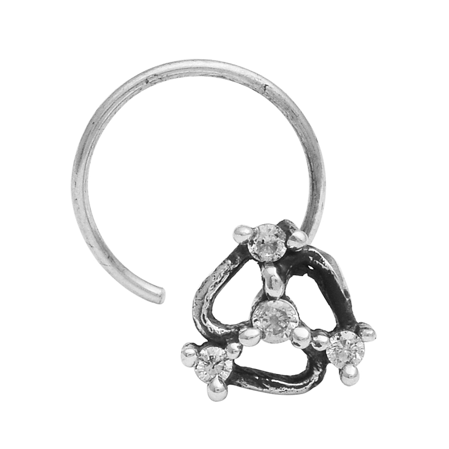 mooneye silver nose pin