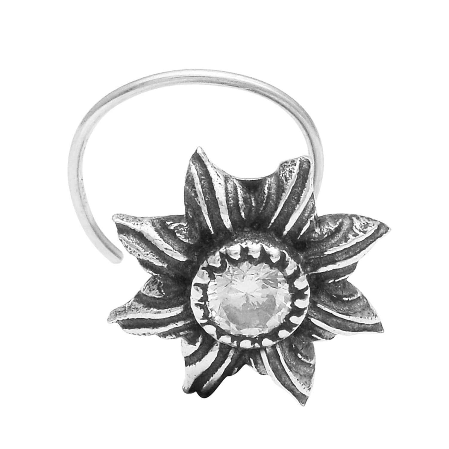 mooneye silver nose pin