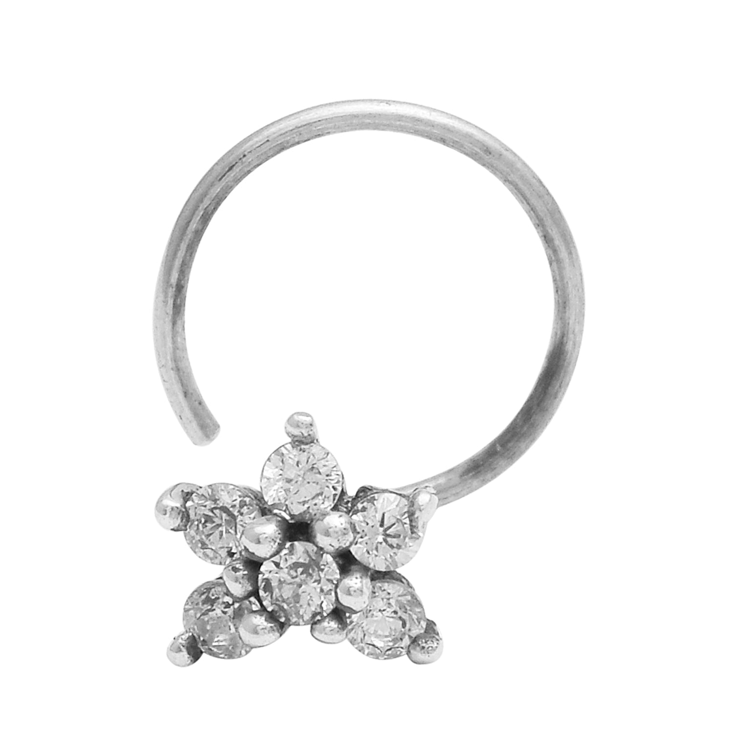 mooneye silver nose pin
