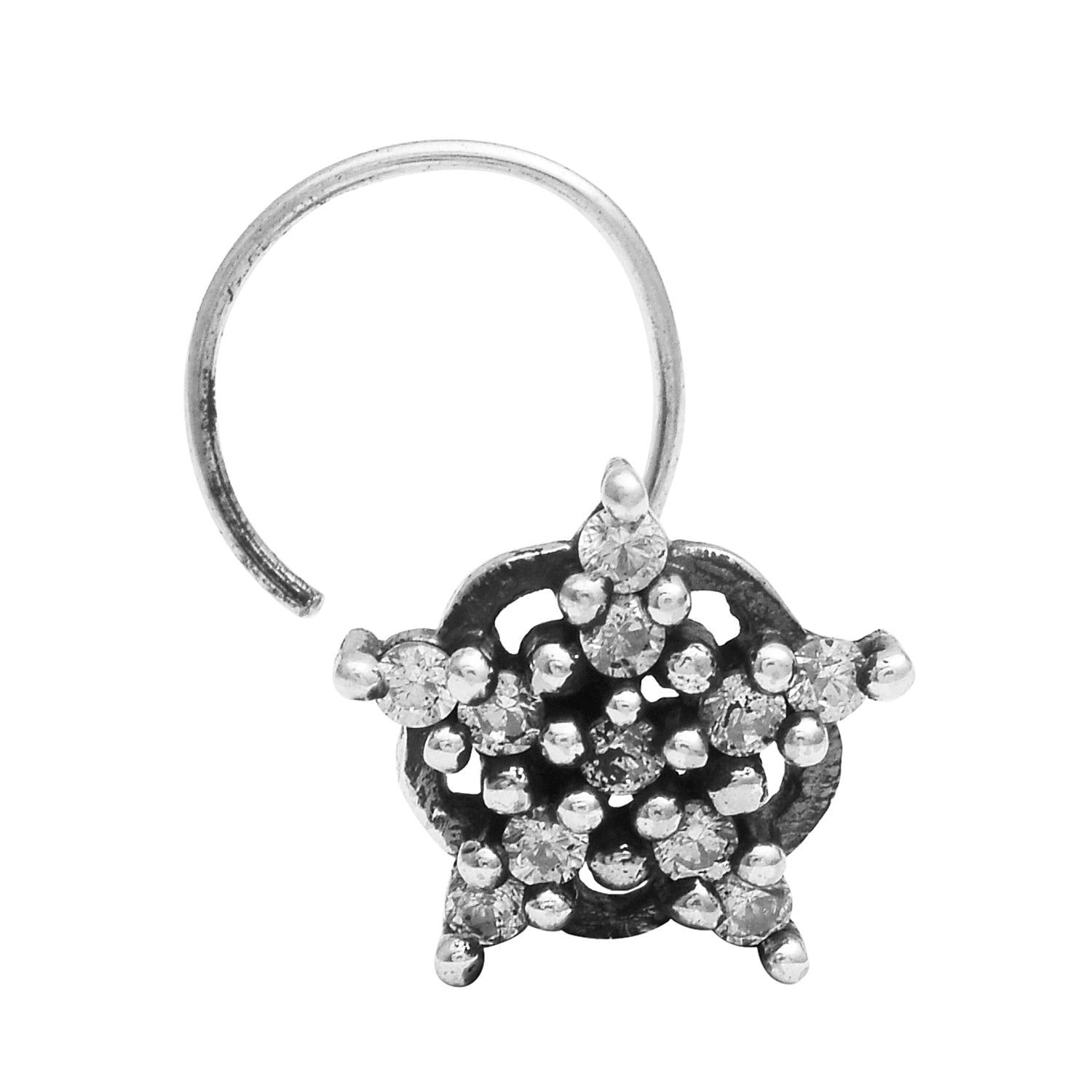 mooneye silver nose pin