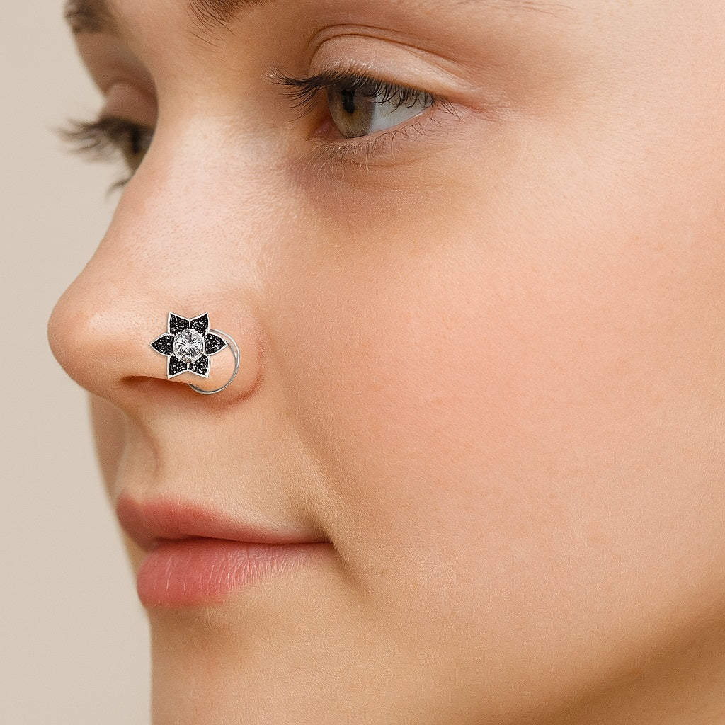 mooneye silver nose pin
