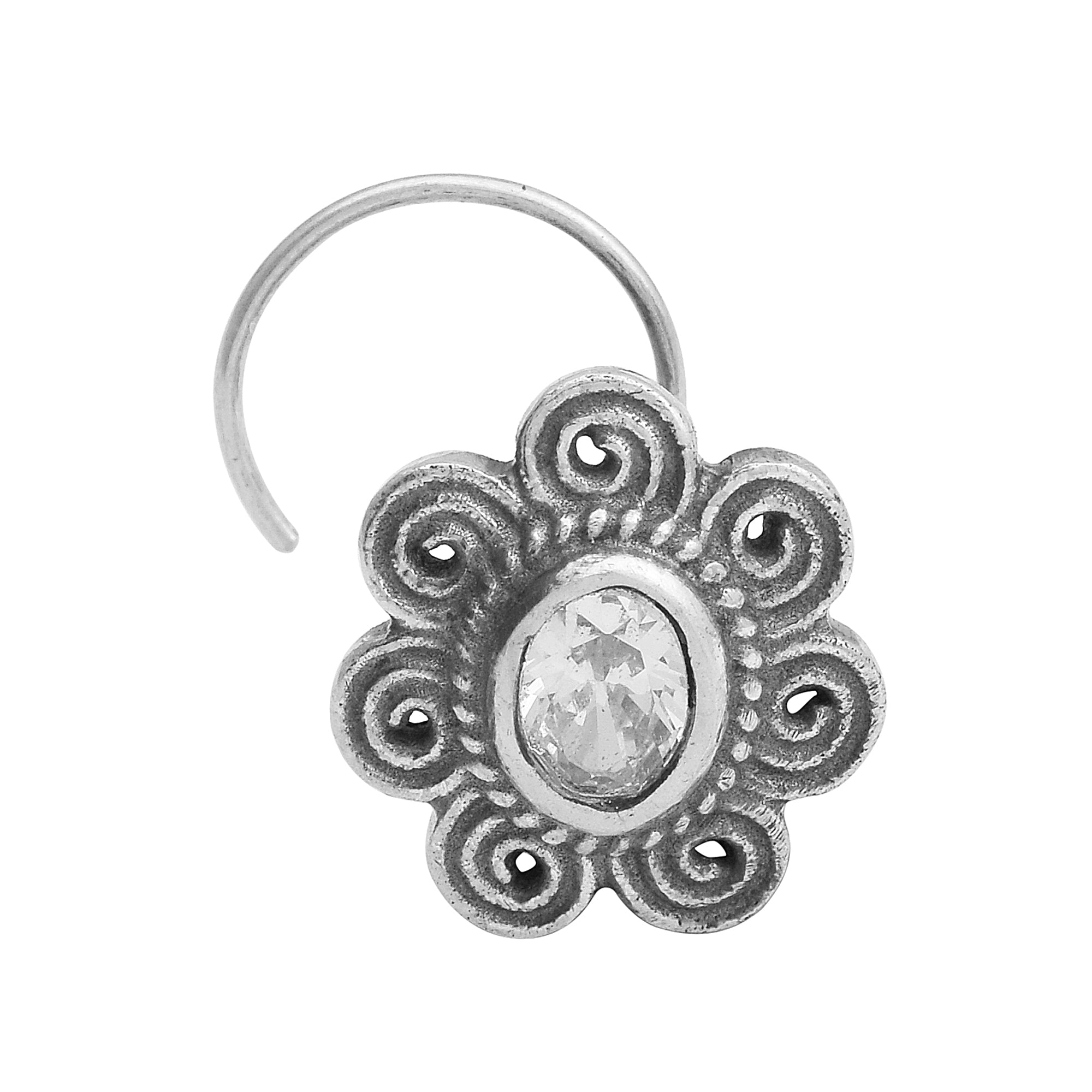 mooneye silver nose pin