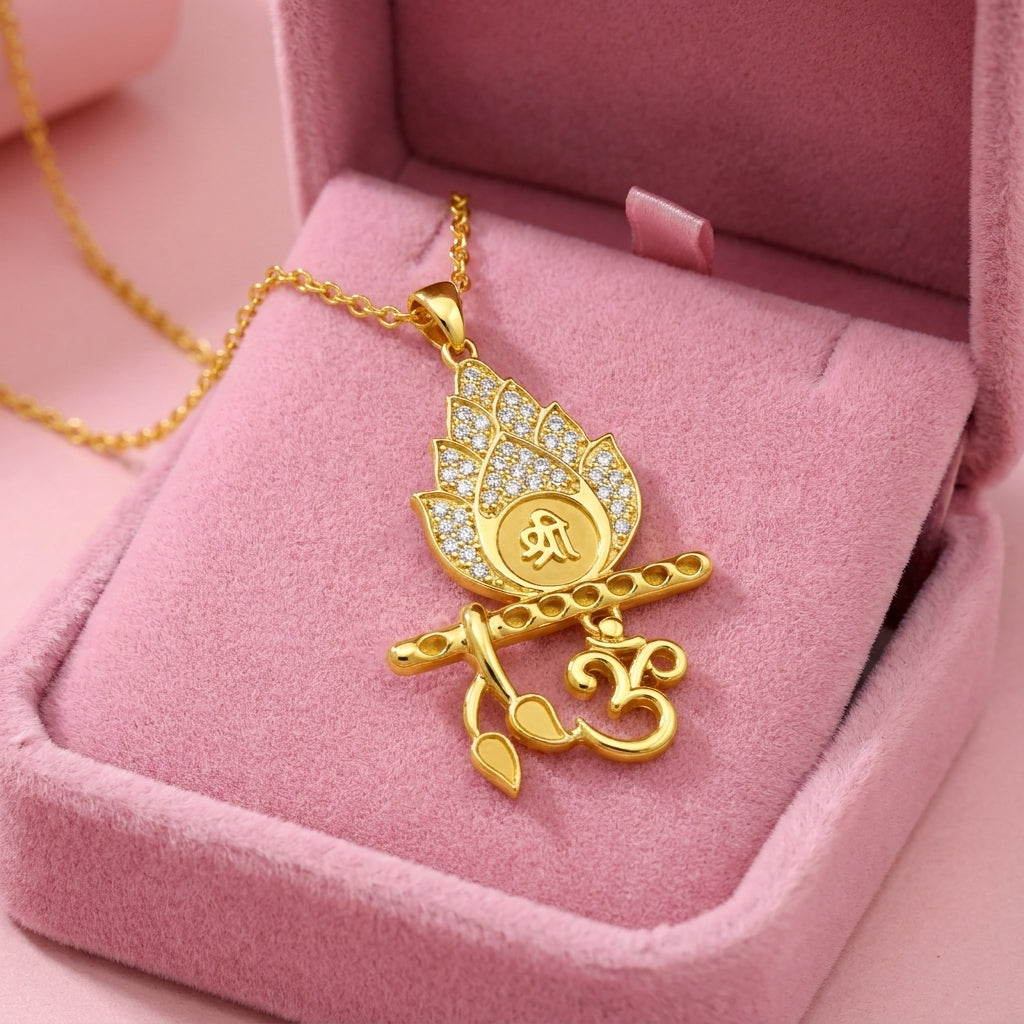 Om Shree Pendant - Sterling Silver