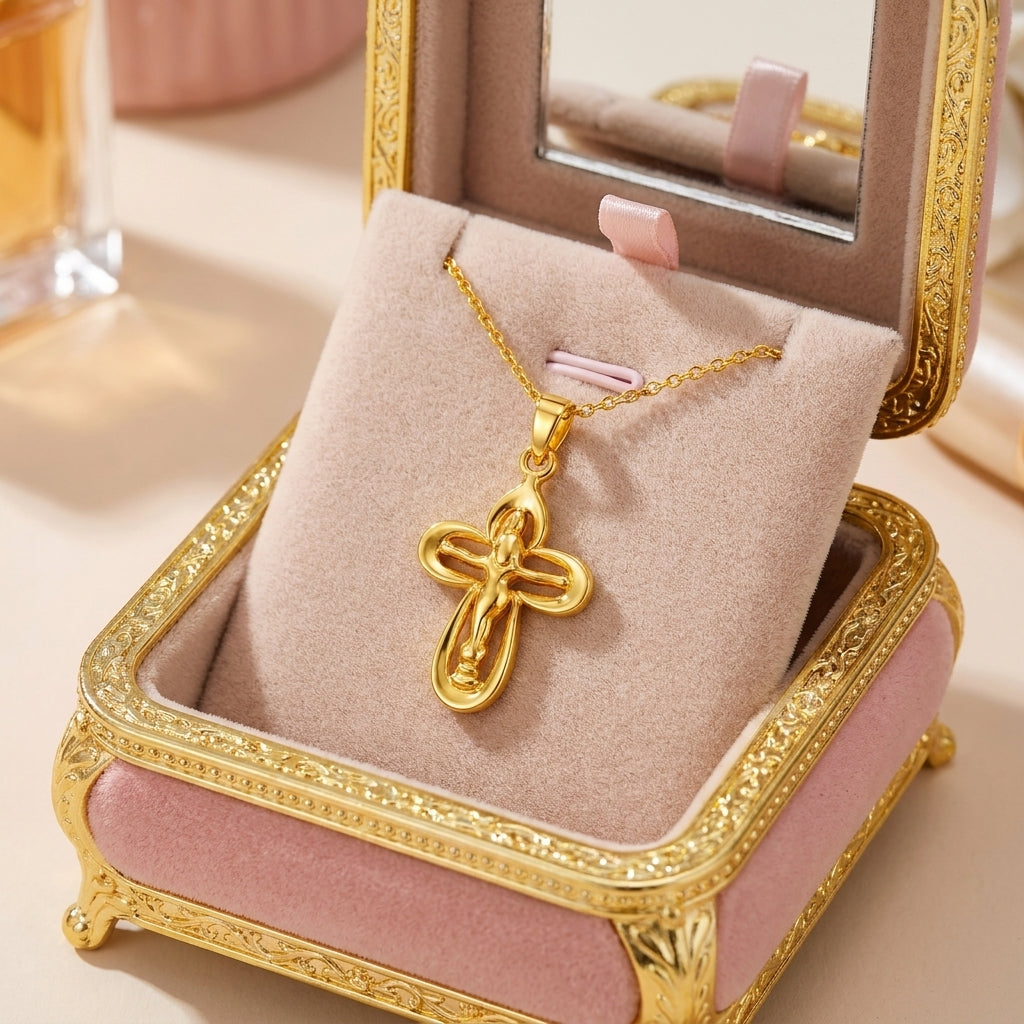 Crucifix Religious Pendant - Sterling Silver