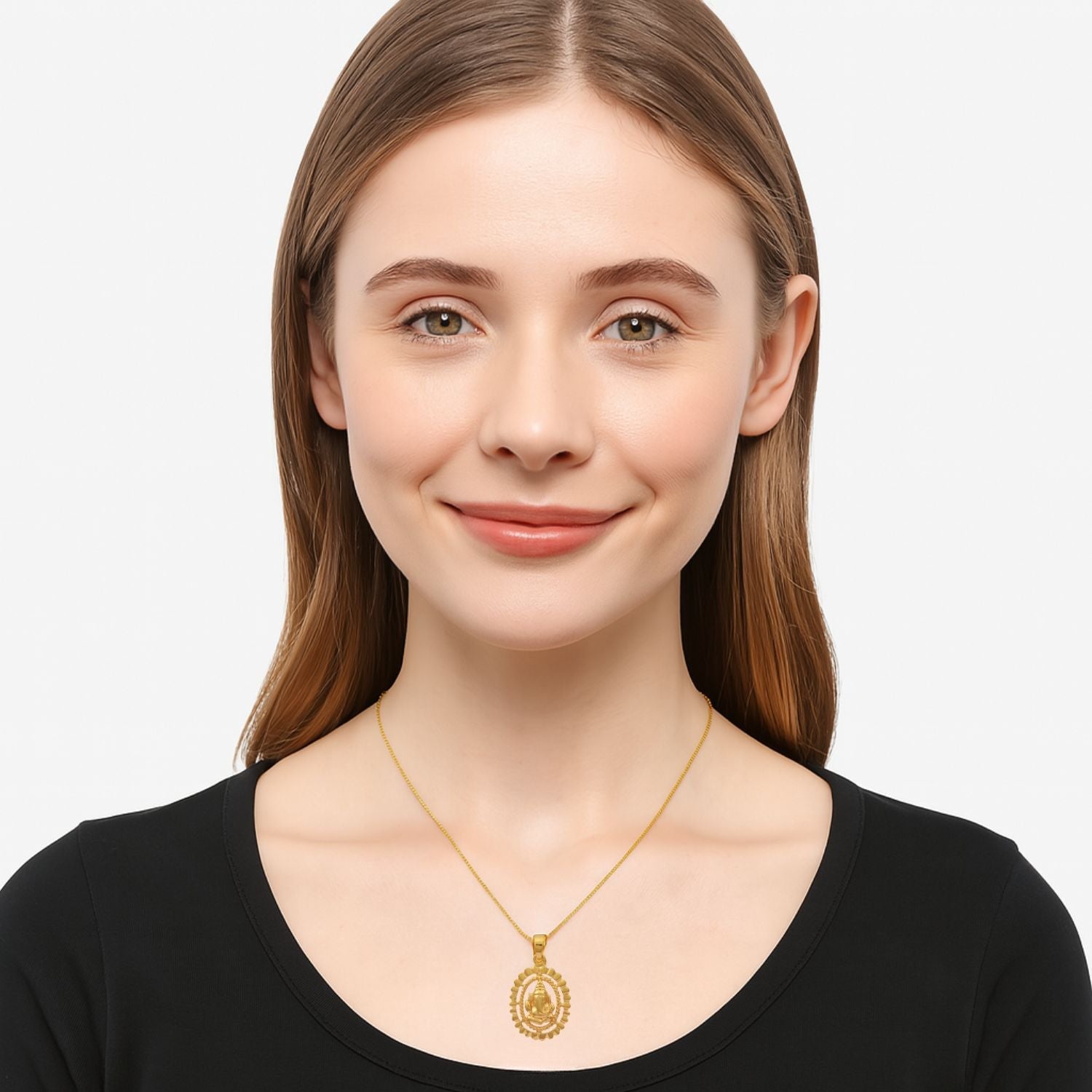 Yellow Gold Plated Ganesha Pendant - Sterling Silver