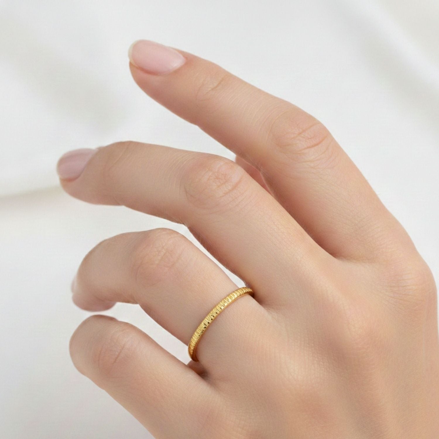 Stacking Ring Minimalist Band Design - Sterling Silver