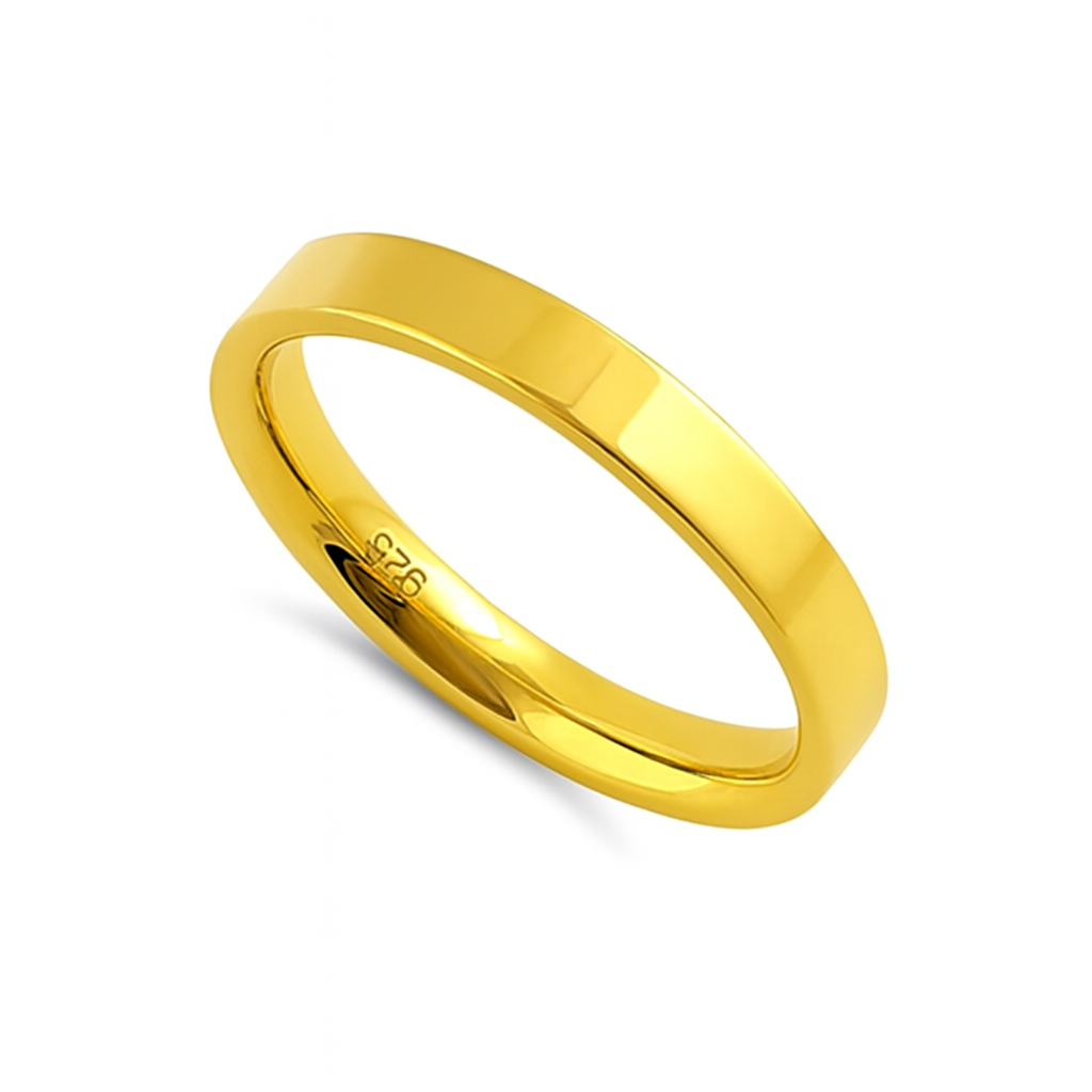 Minimalist Everyday Slim Polished Band Ring - Sterling Silver