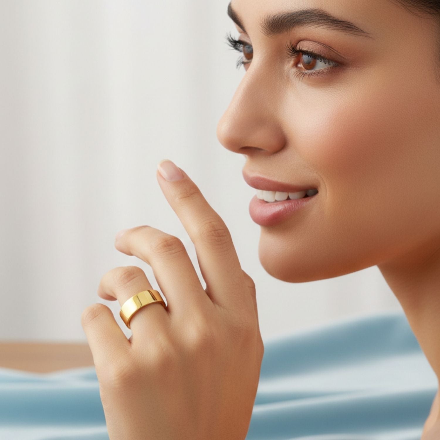 Wide Stackable Band Ring- Sterling Silver