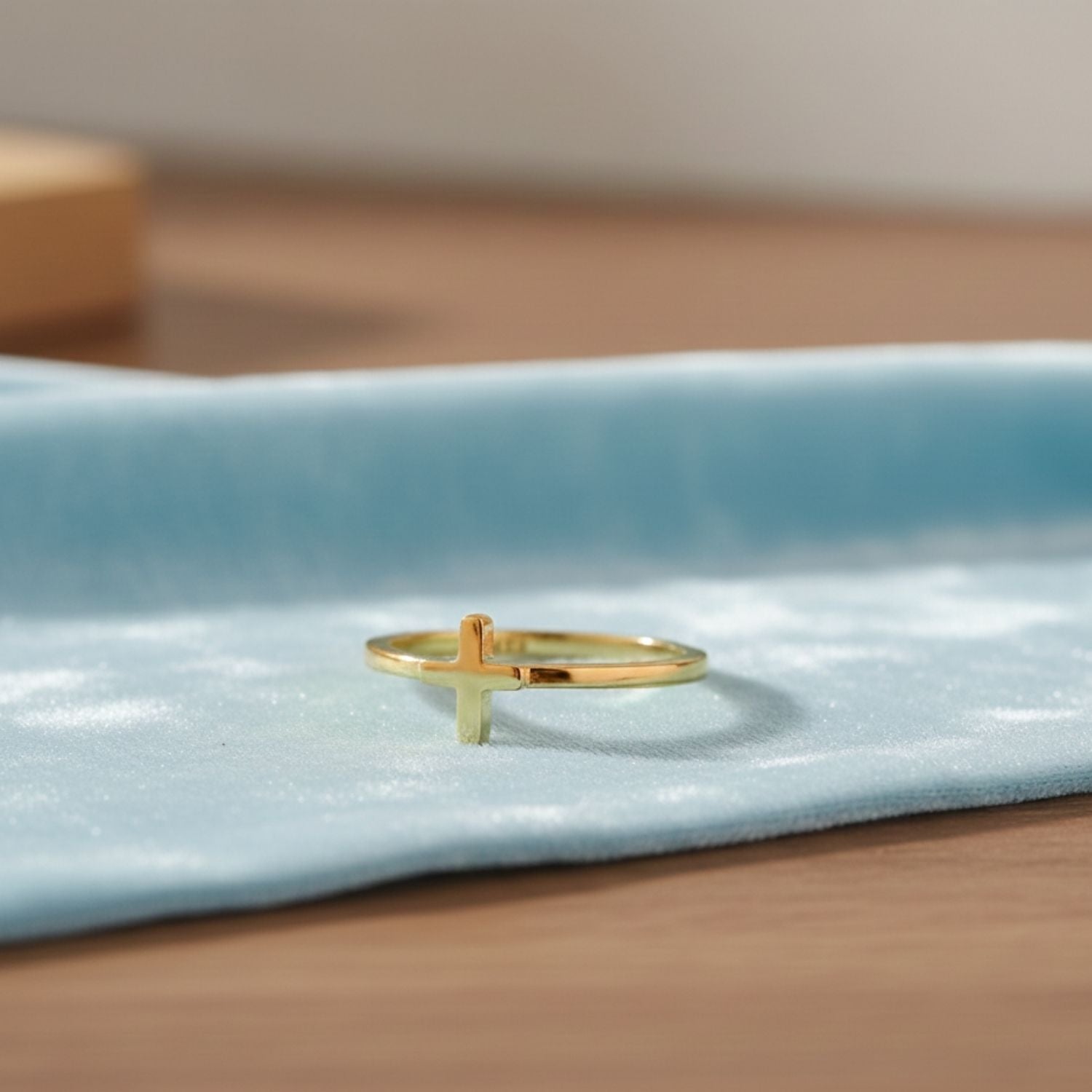 Minimalist Cross Ring - Sterling Silver