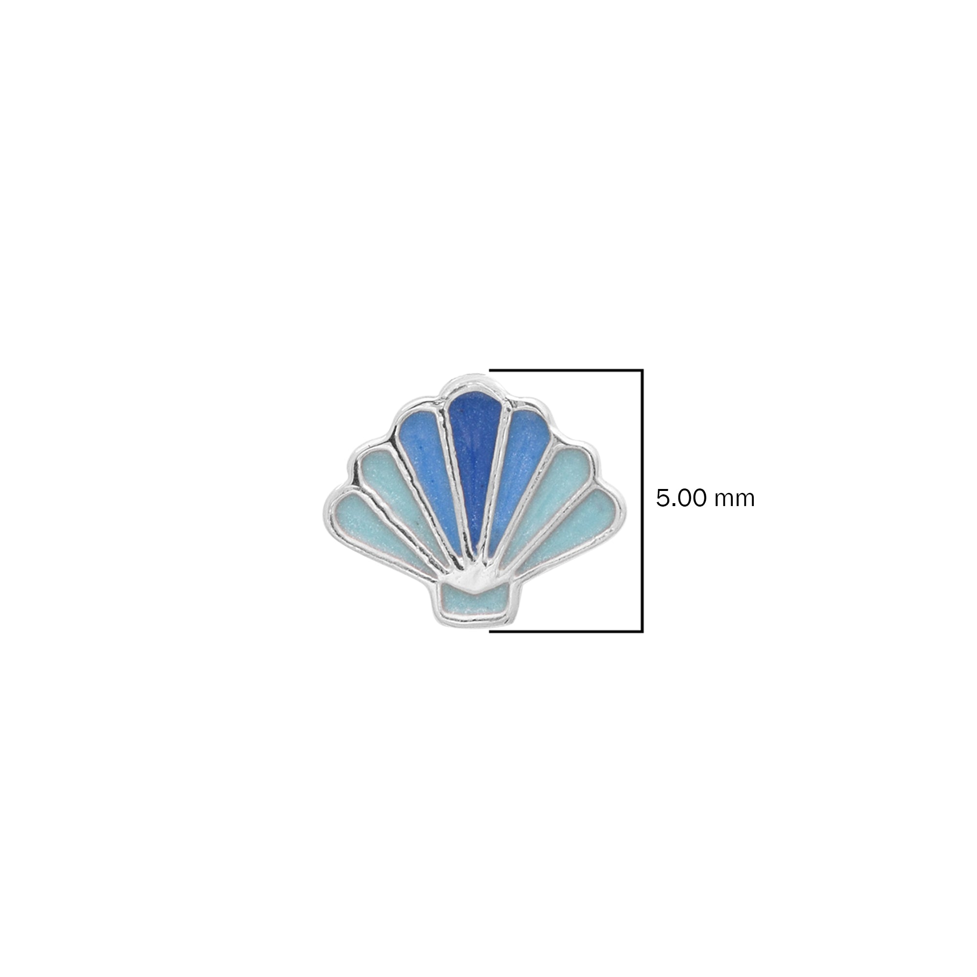 Blue Shell Stud Earring – Sterling Silver