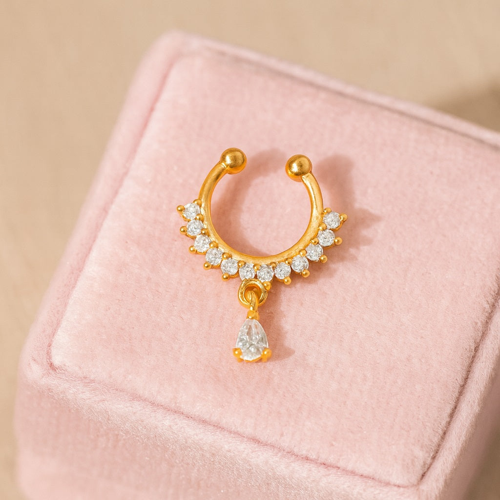 mooneye silver nose pin