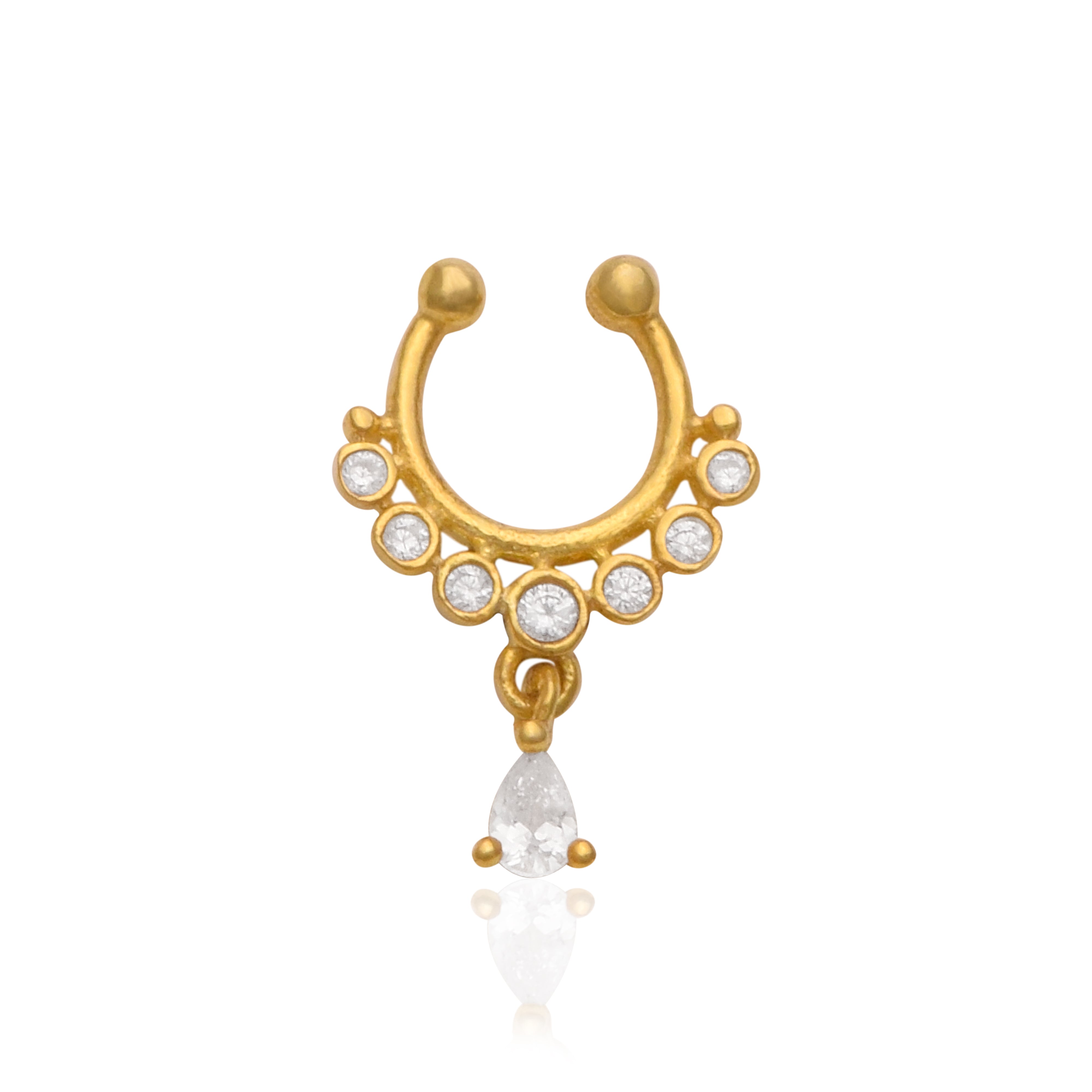 mooneye silver nose pin