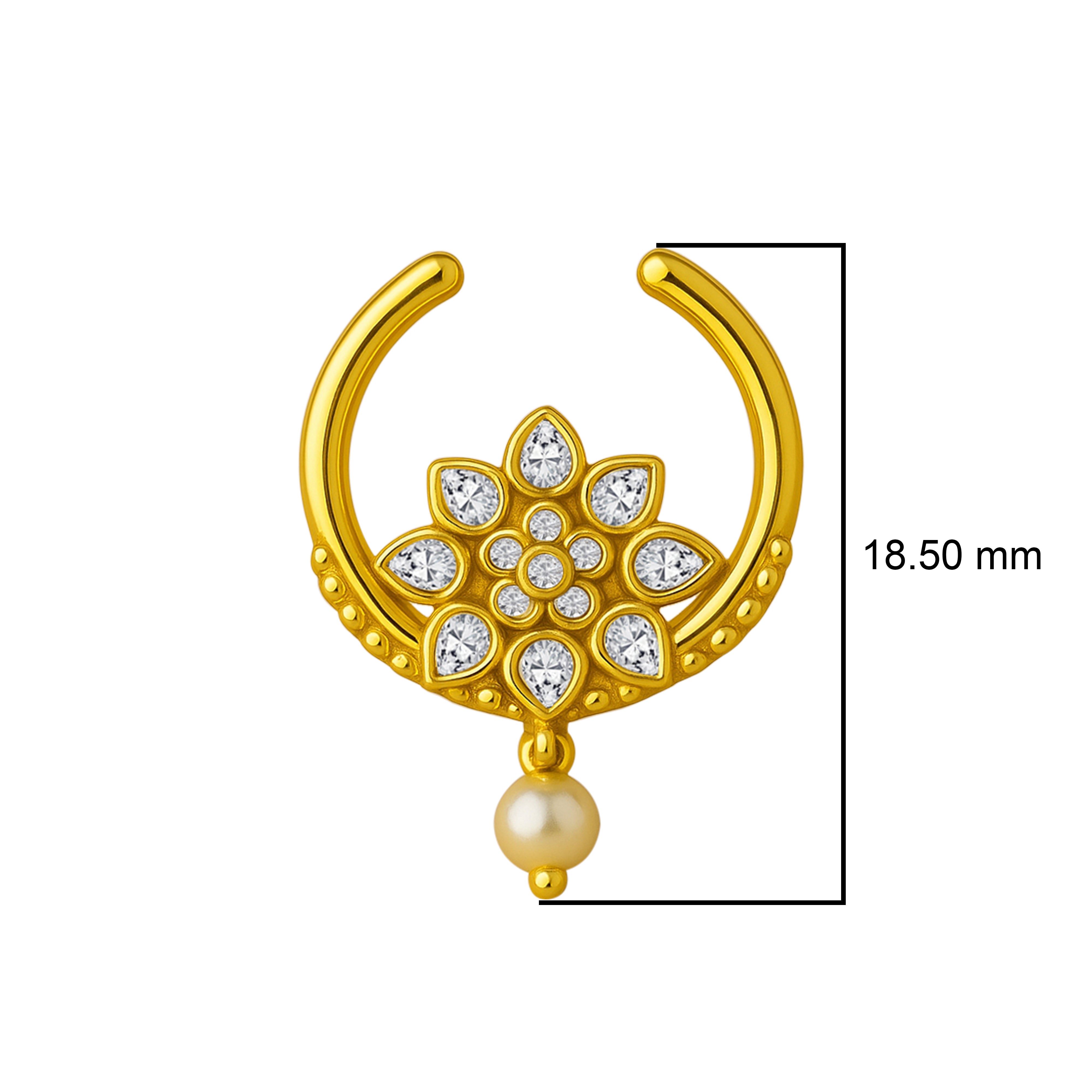 mooneye silver nose pin