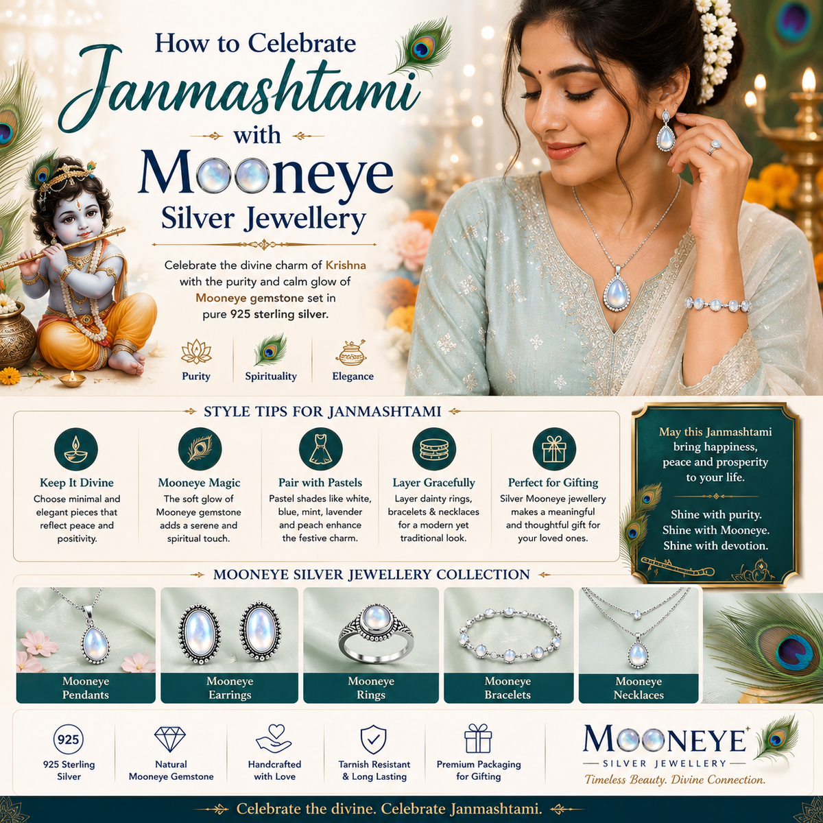 How to Celebrate Janmashtami with Mooneye Silver Jewellery