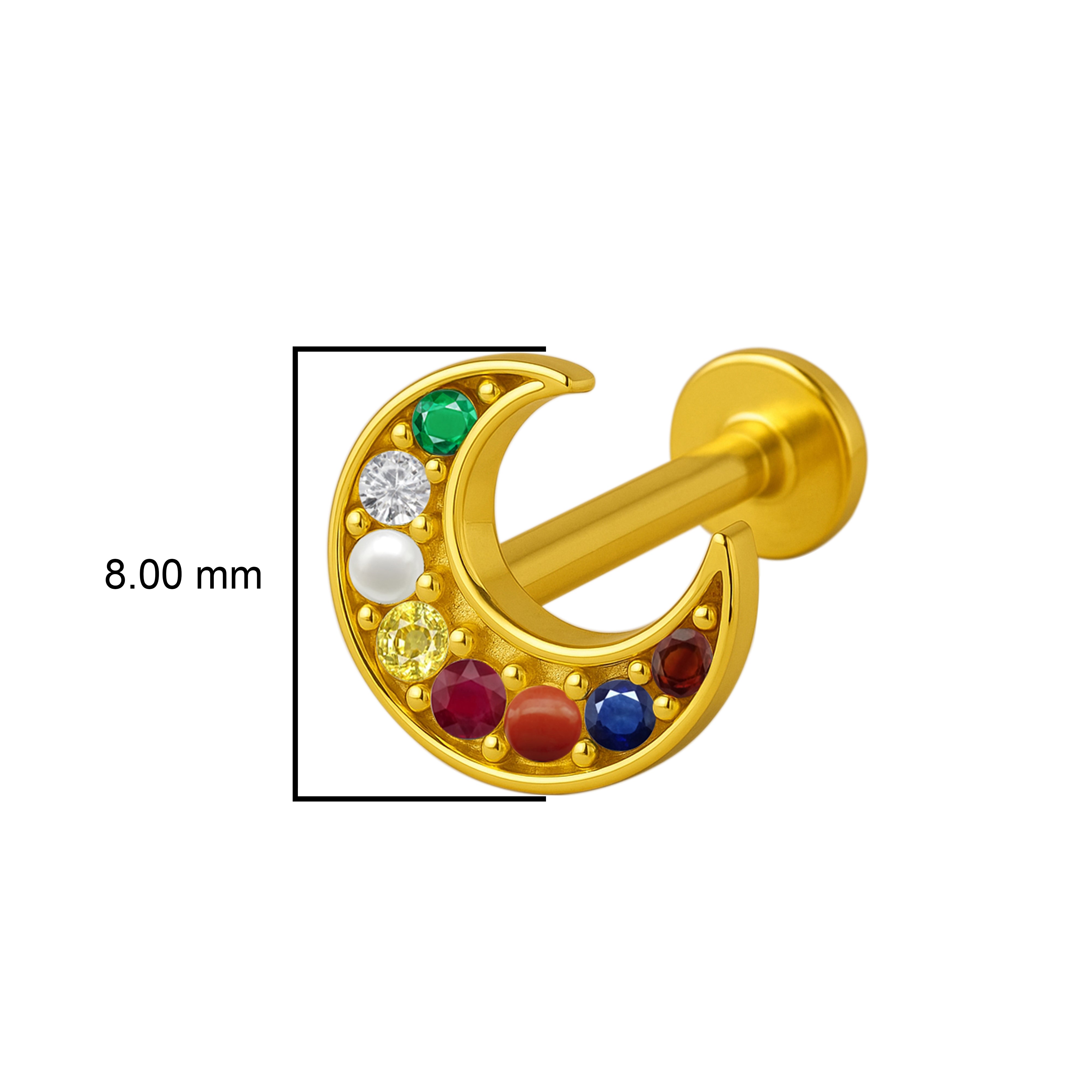 mooneye silver nose pin