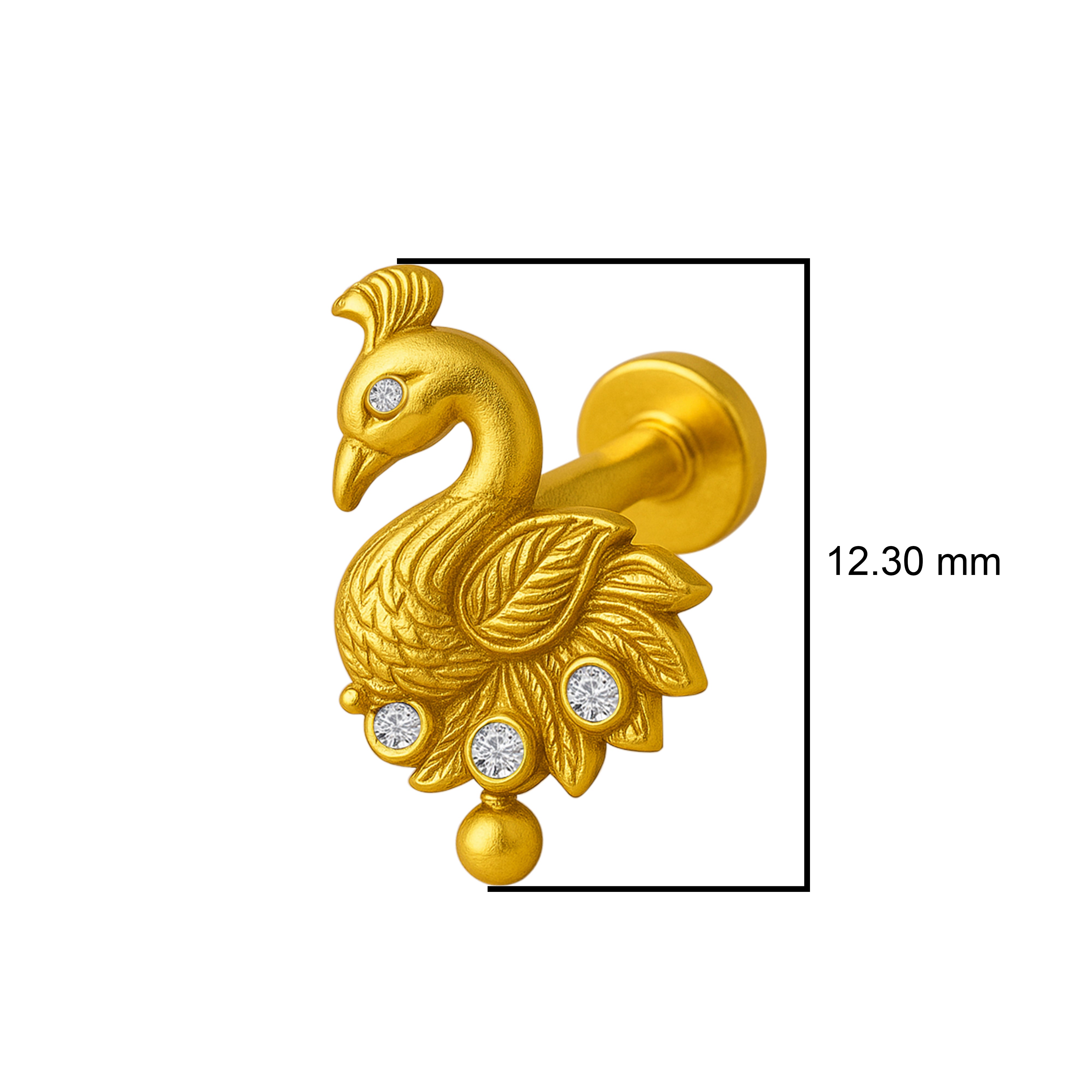 mooneye silver nose pin